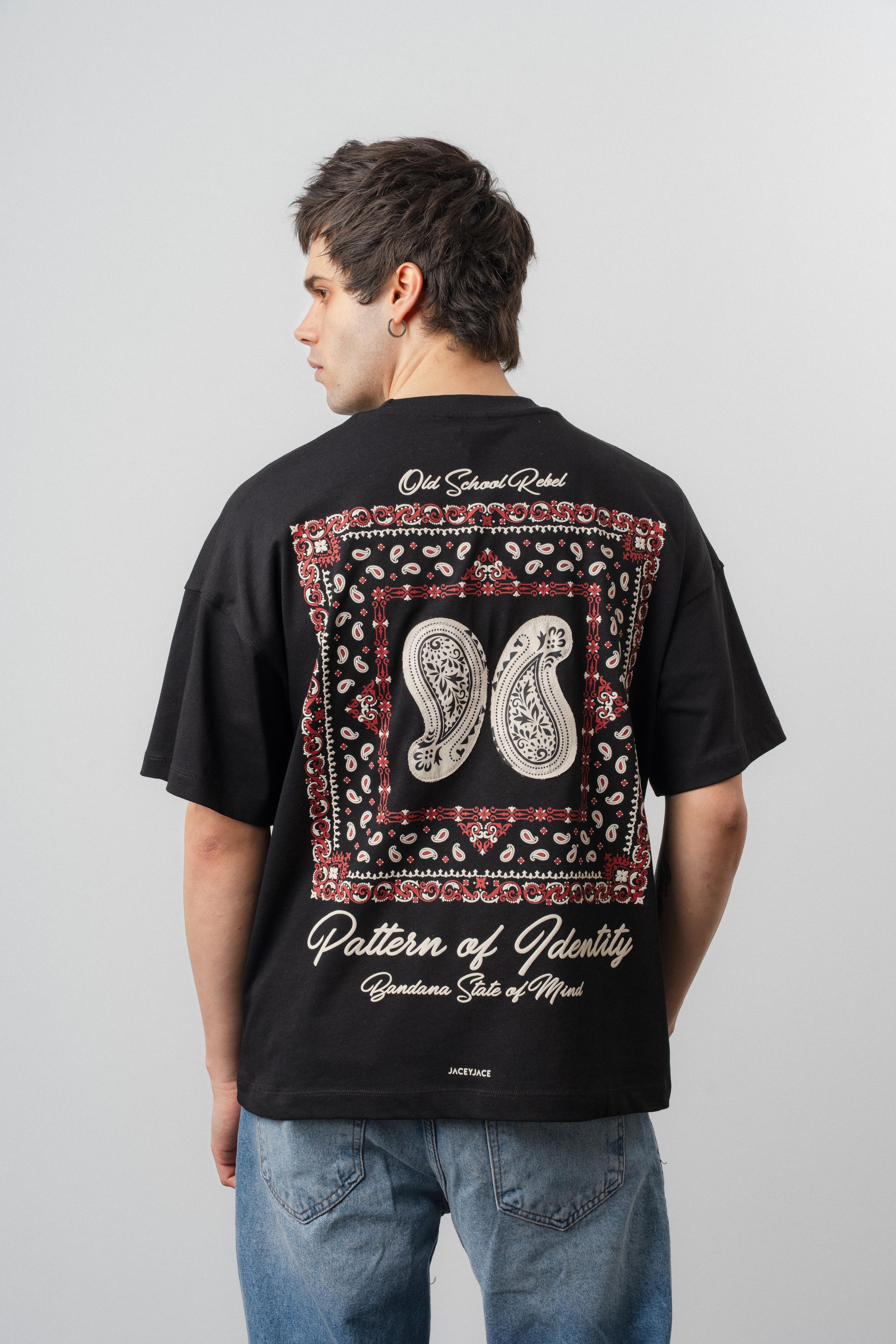 Bandana State Baskılı Oversize Tshirt