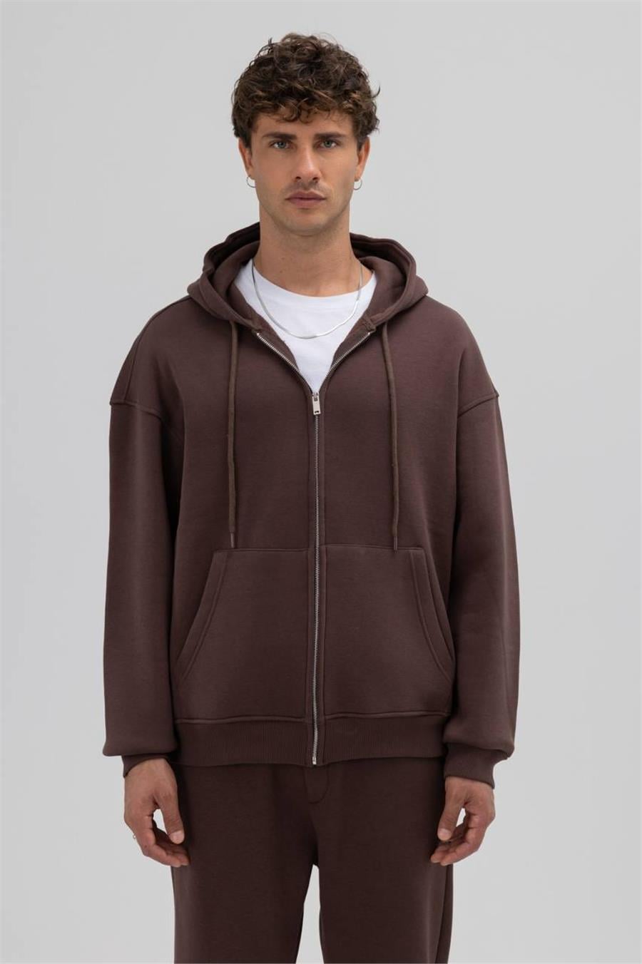 Basic Zipper Oversize Hoodie
