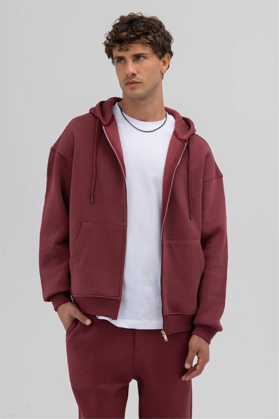Basic Zipper Oversize Hoodie
