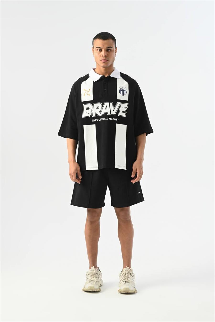 Brave Polo Yaka Oversize Forma T-shirt