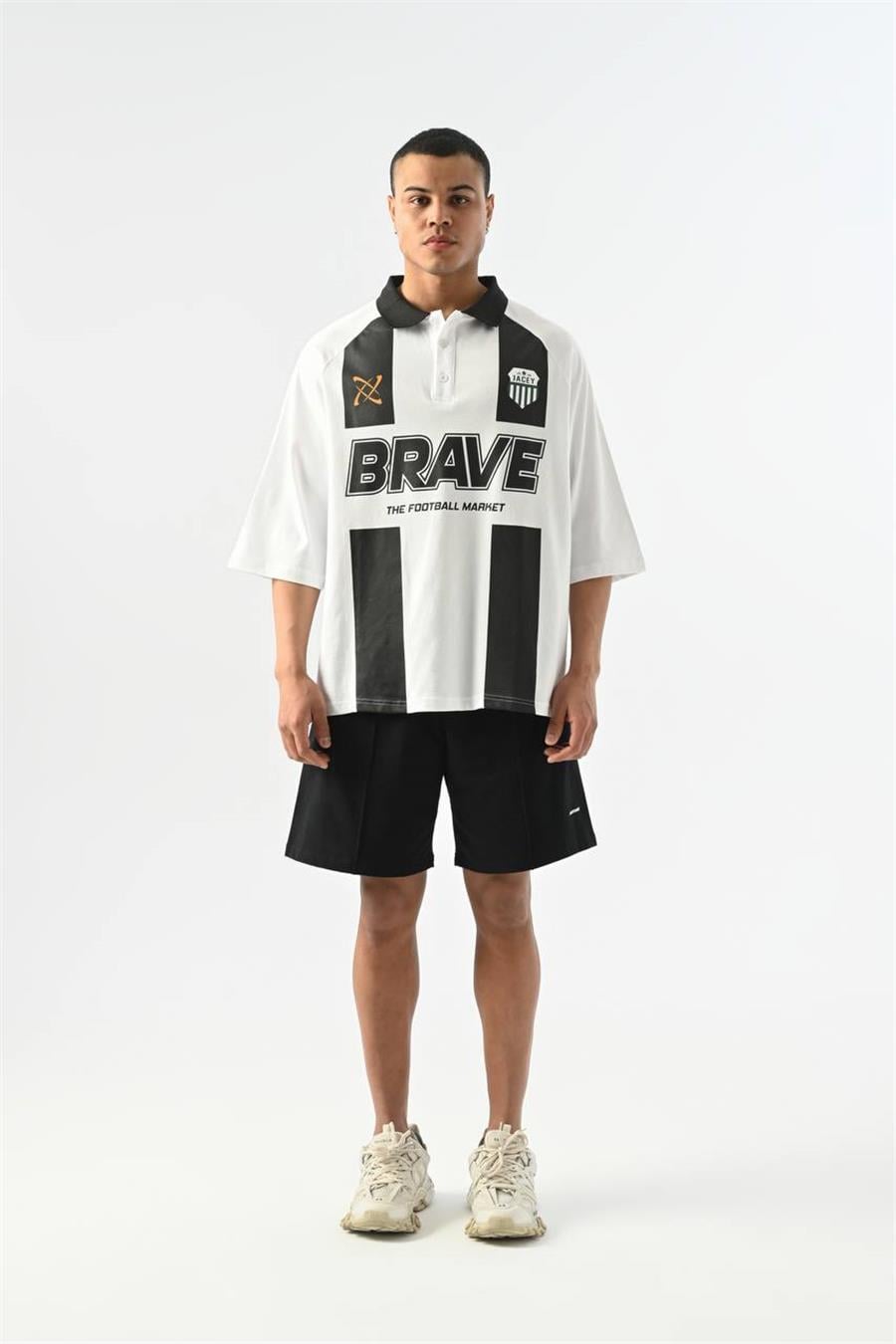 Brave Polo Yaka Oversize Forma T-shirt