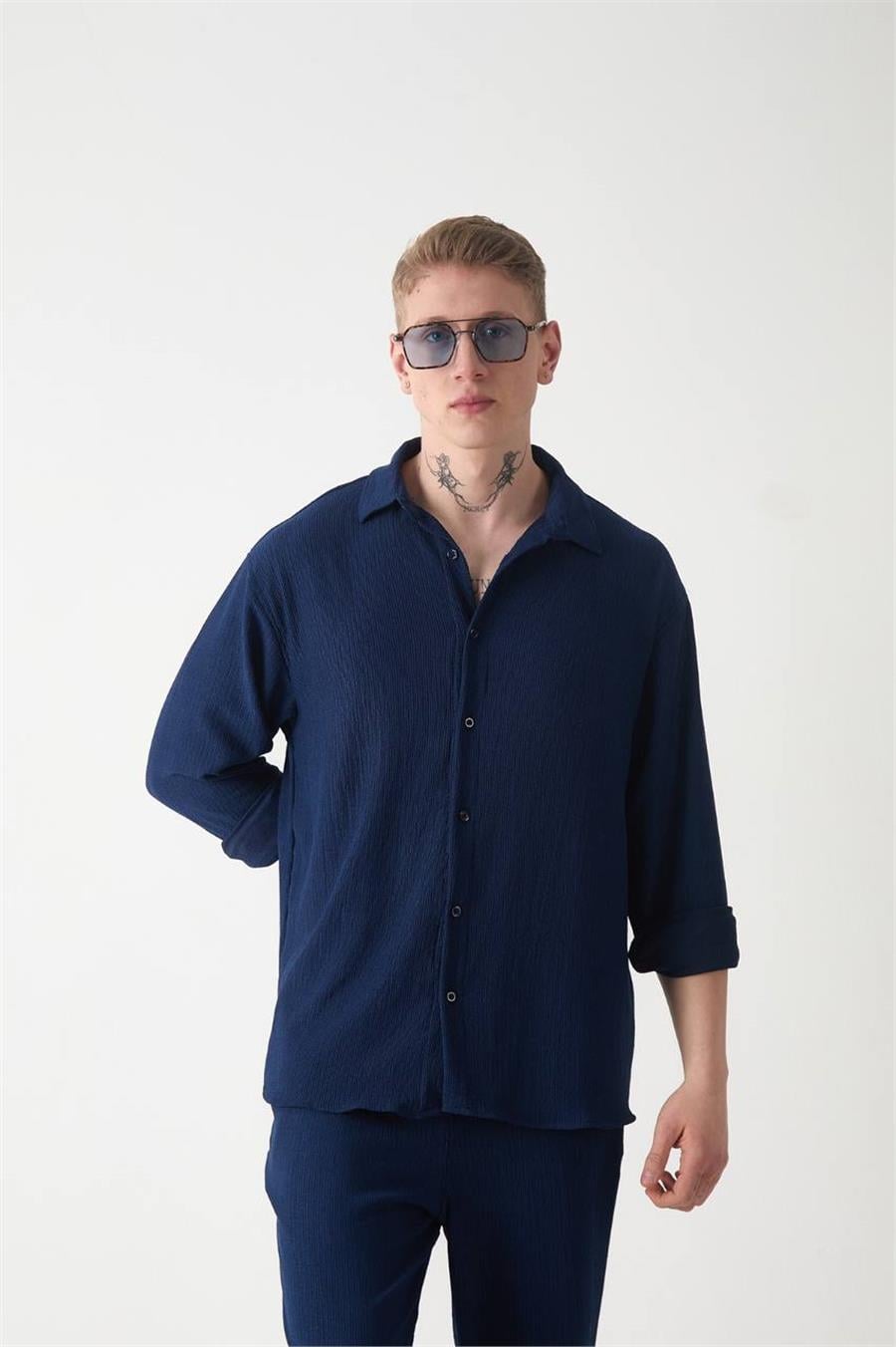 Bürümcük Kumaş Oversize Gömlek