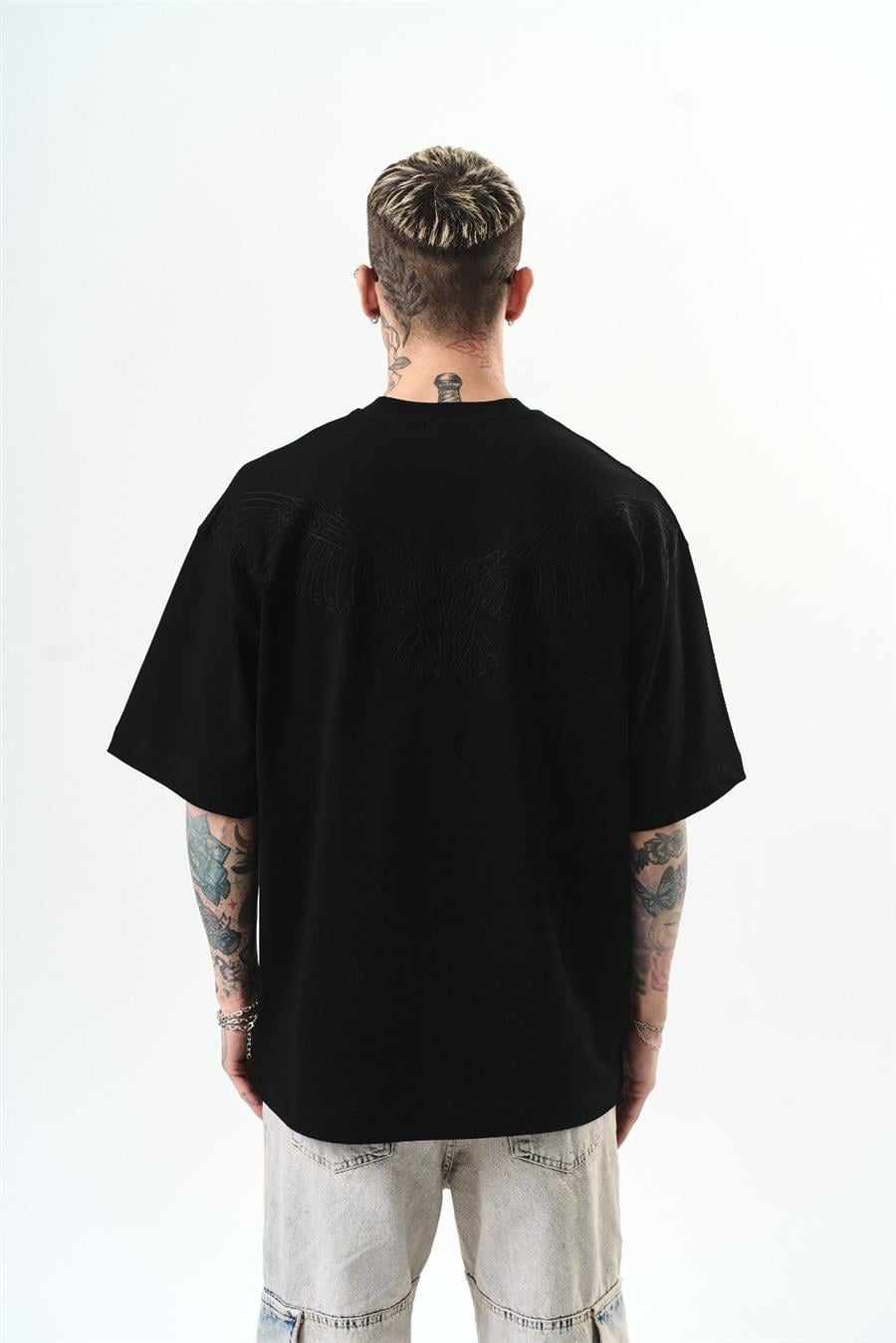 High Nakış Detaylı Oversize T-shirt