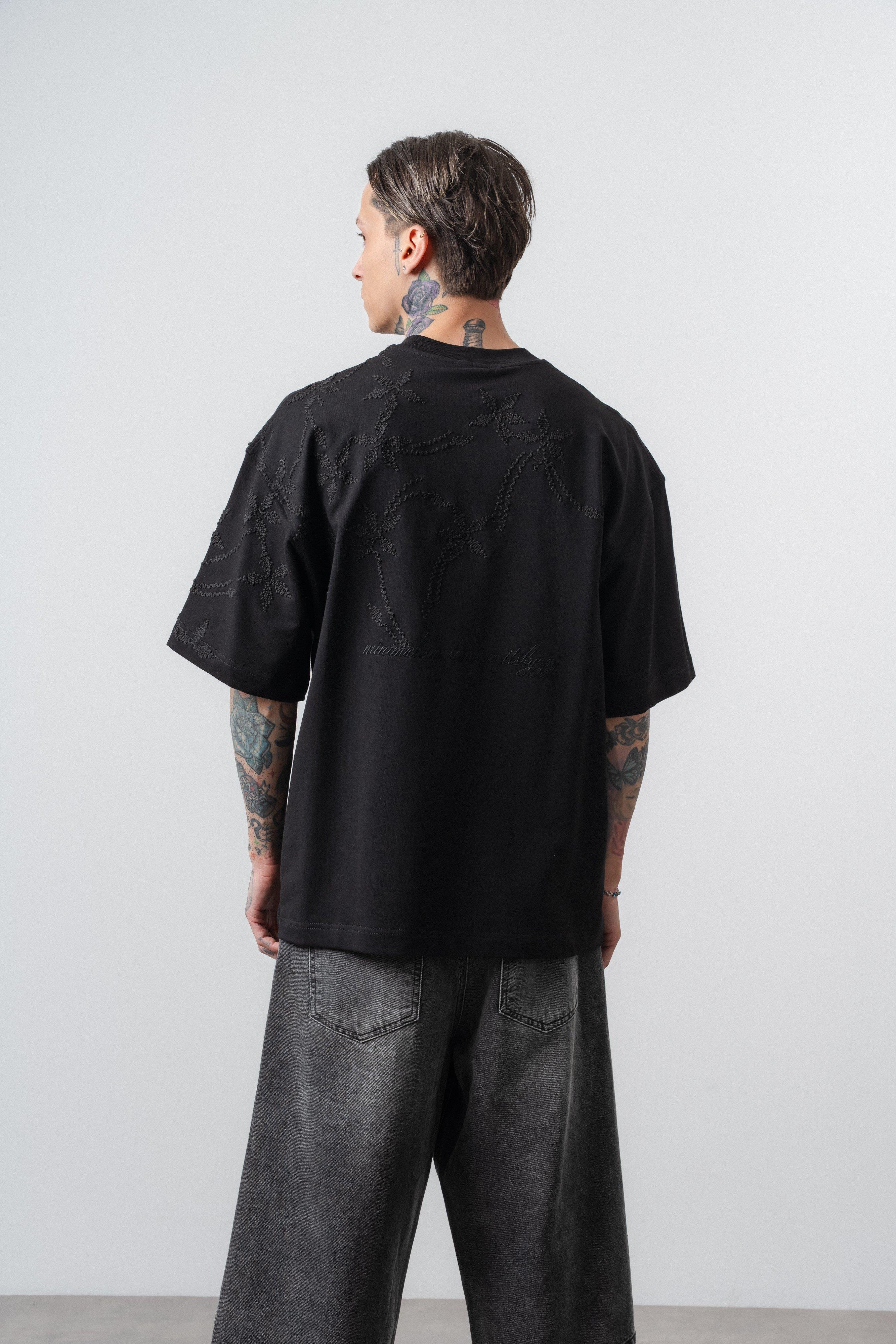 Minimalizm Nakış Oversize Tshirt