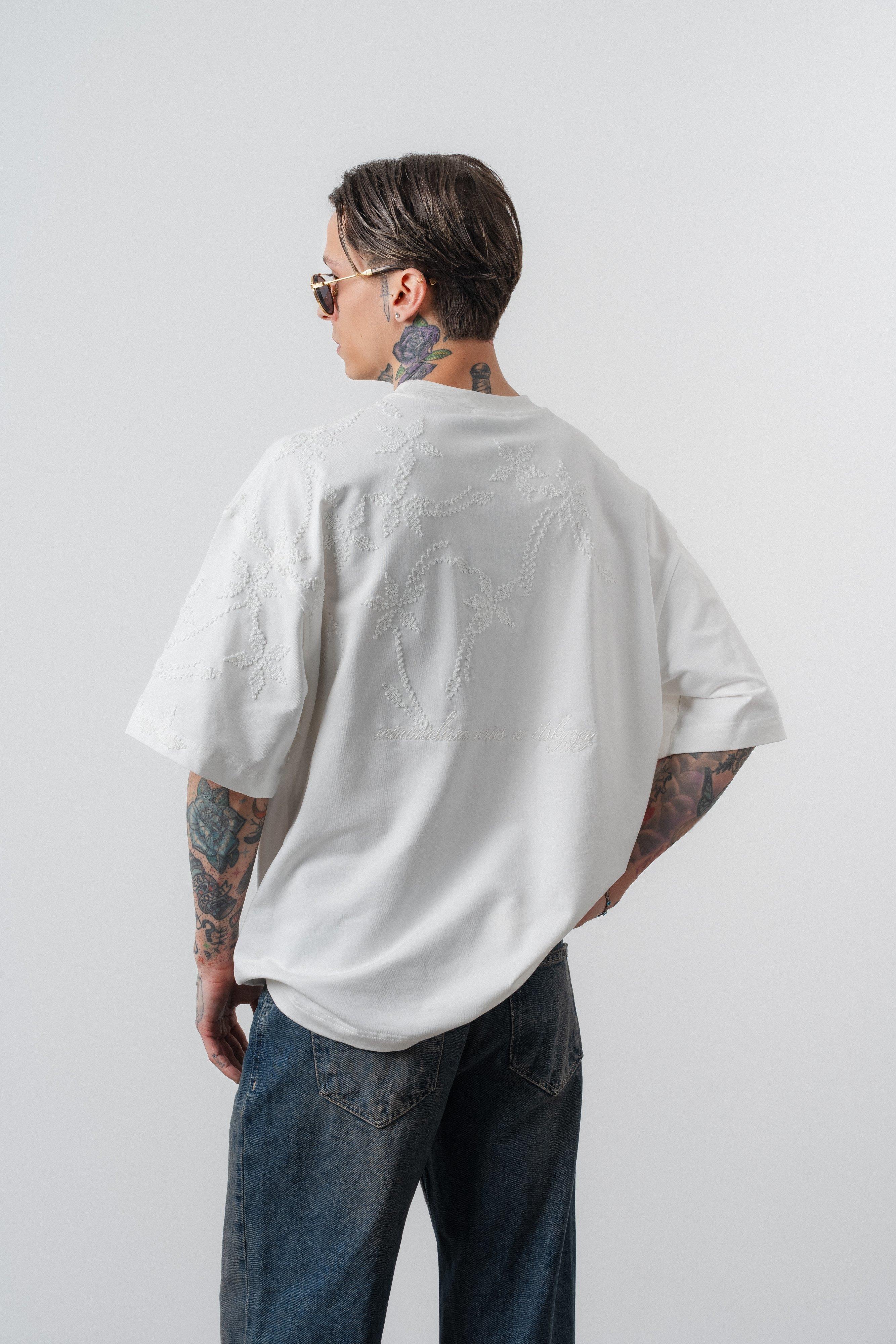 Minimalizm Nakış Oversize Tshirt