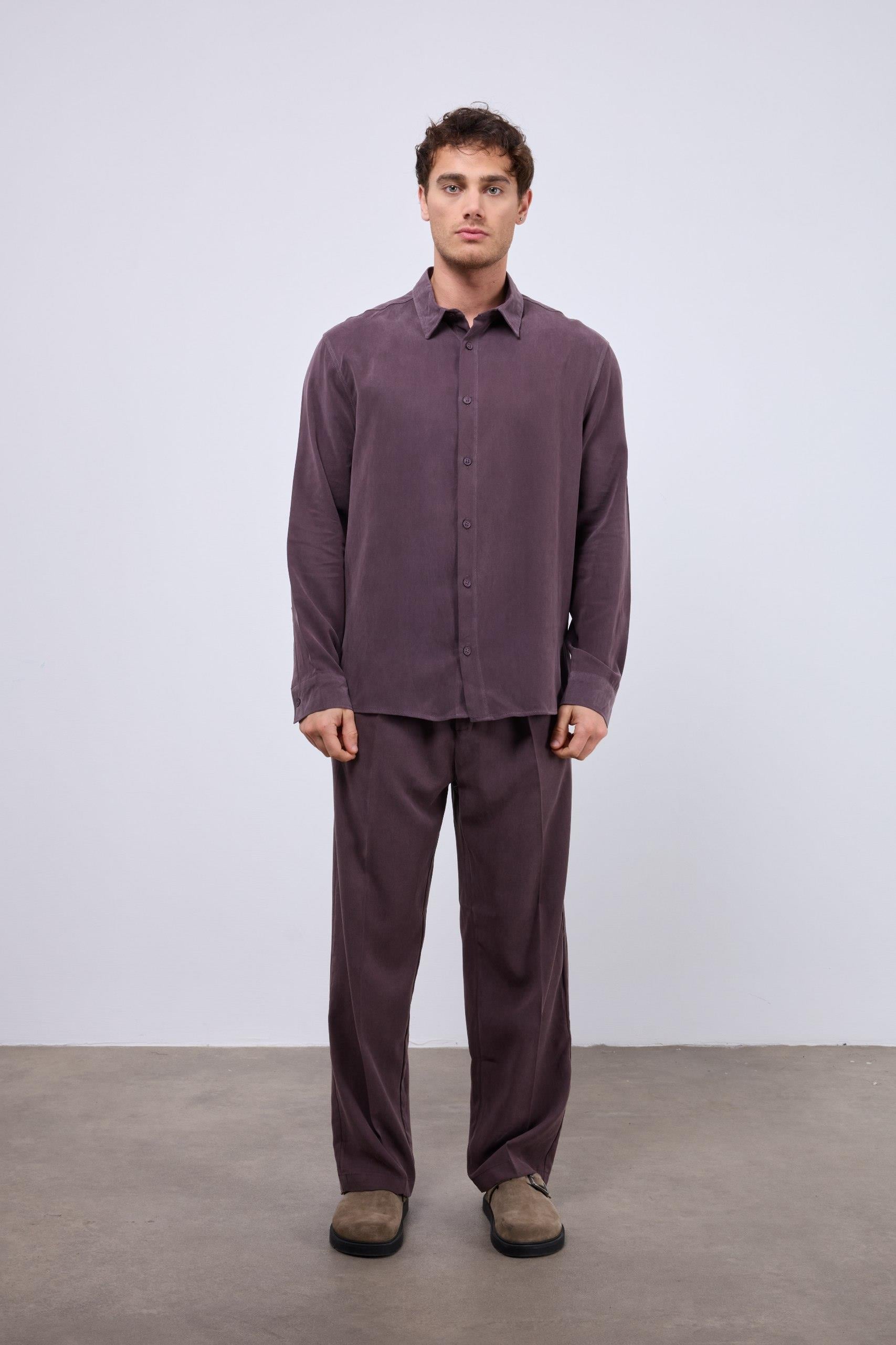 Modal Gömlek Baggy Oversize Takım