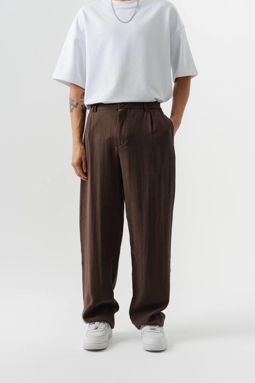 Modal Kumaş Pileli Baggy Pantolon