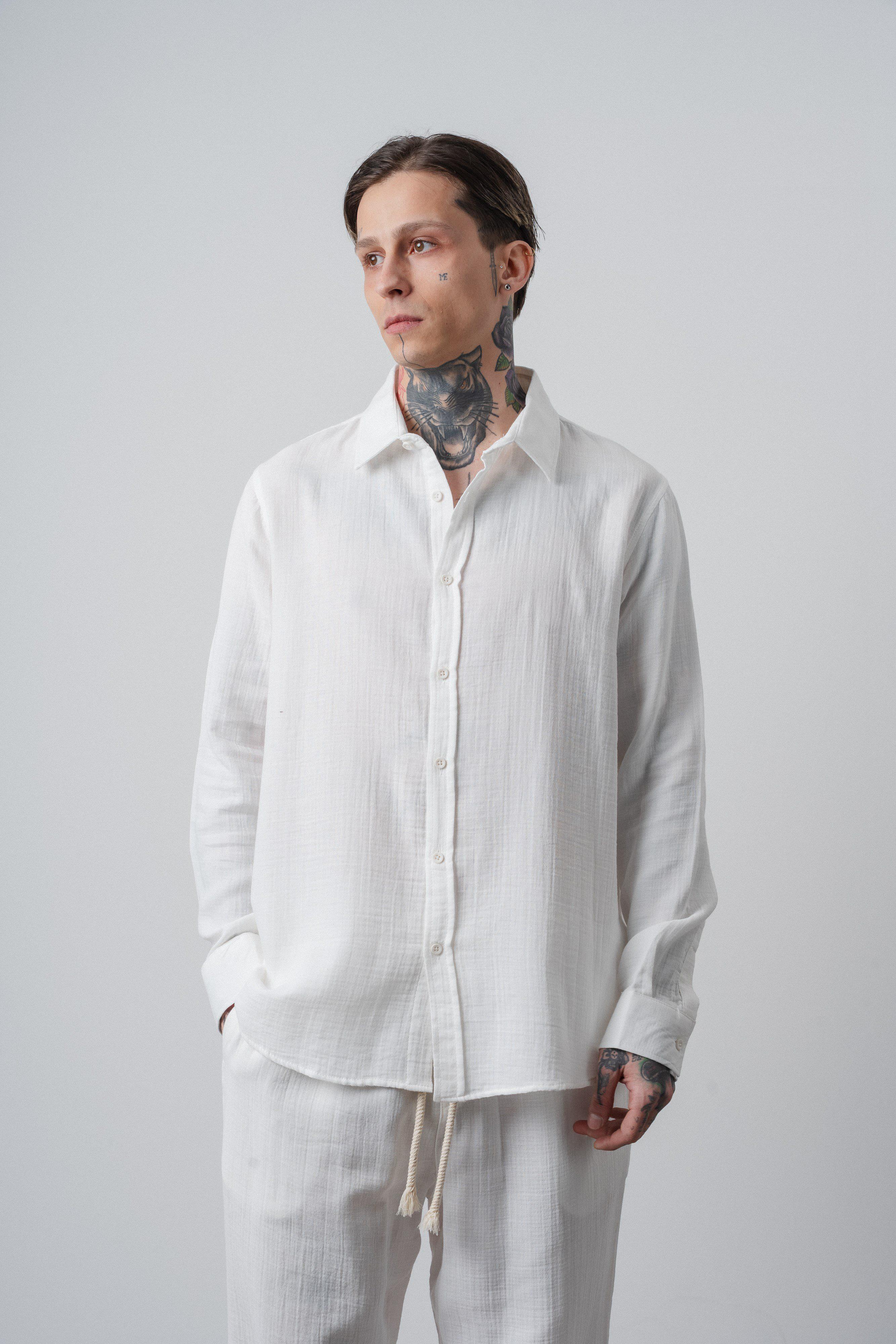 Müslin Kumaş Oversize Gömlek