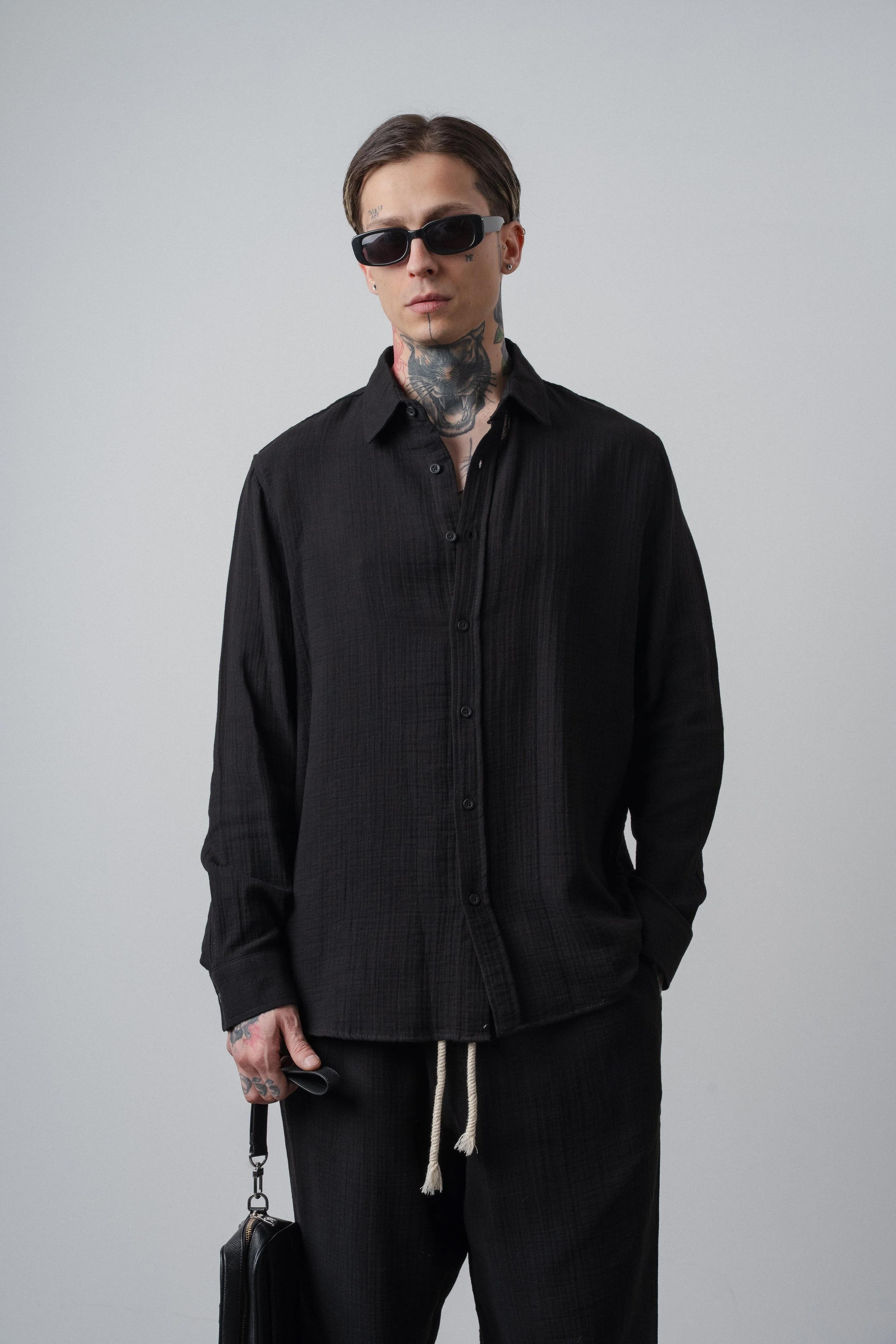 Müslin Kumaş Oversize Gömlek