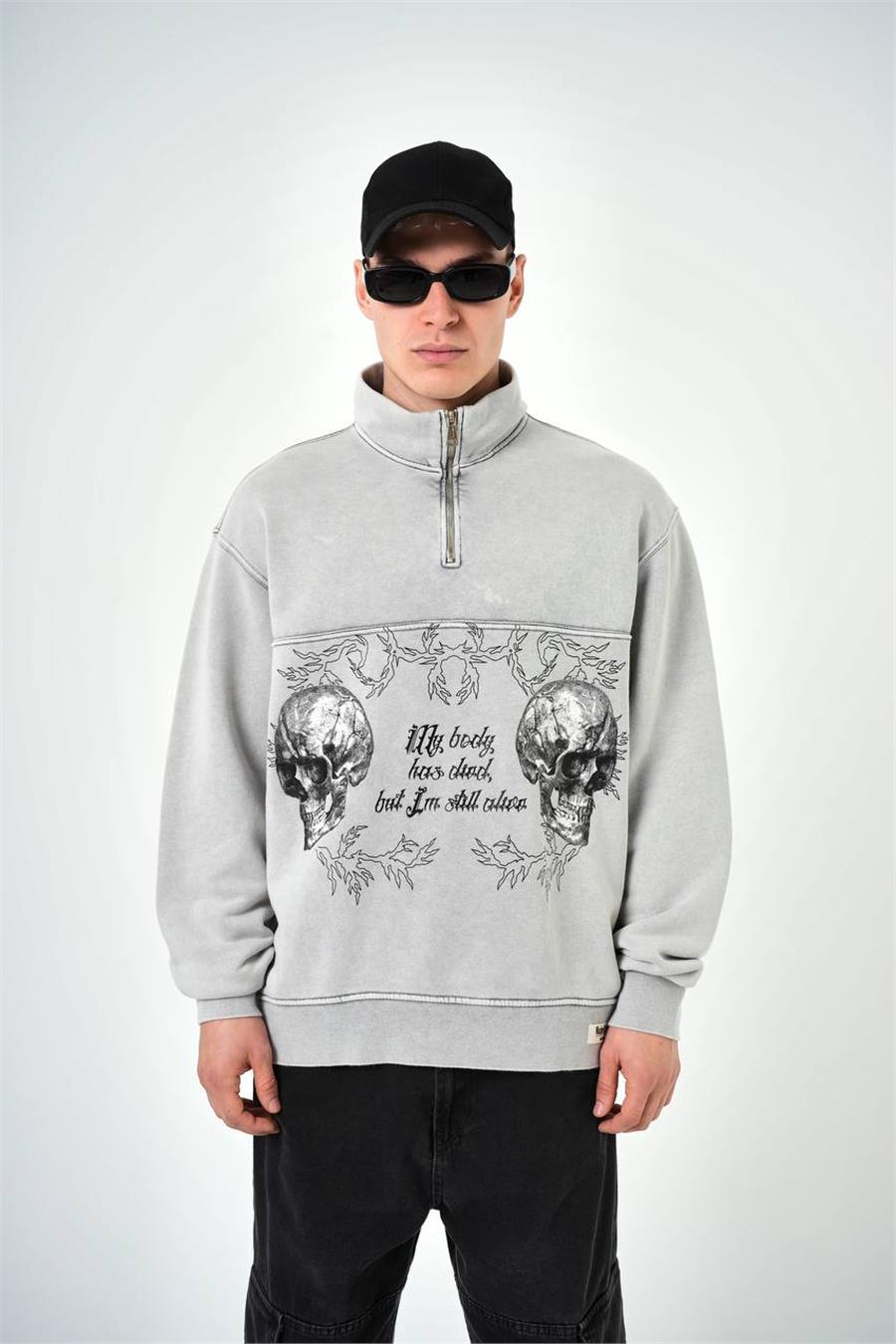 My Body Zip Yaka Oversize Sweatshirt