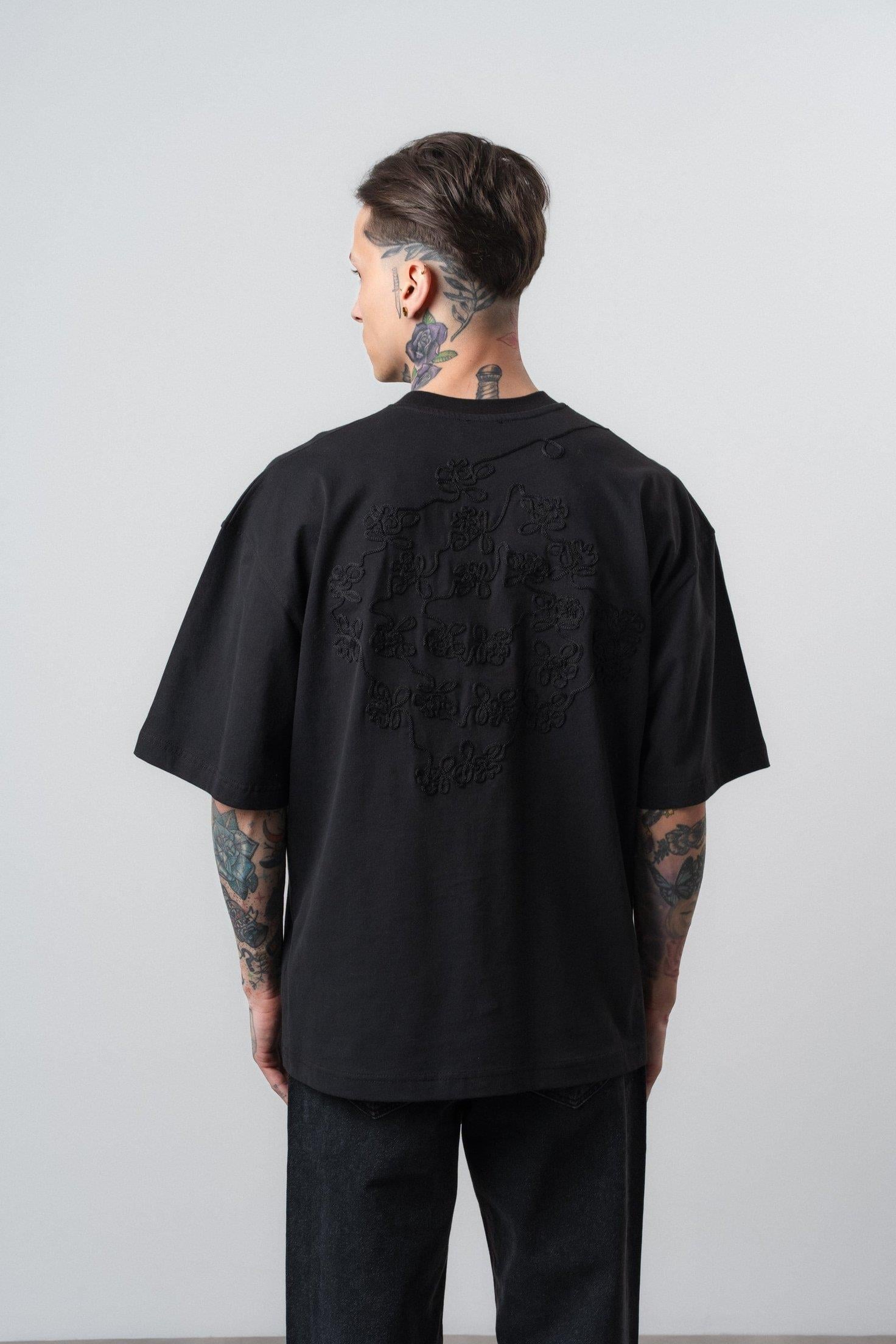 Route Etnik Nakış Oversize Tshirt