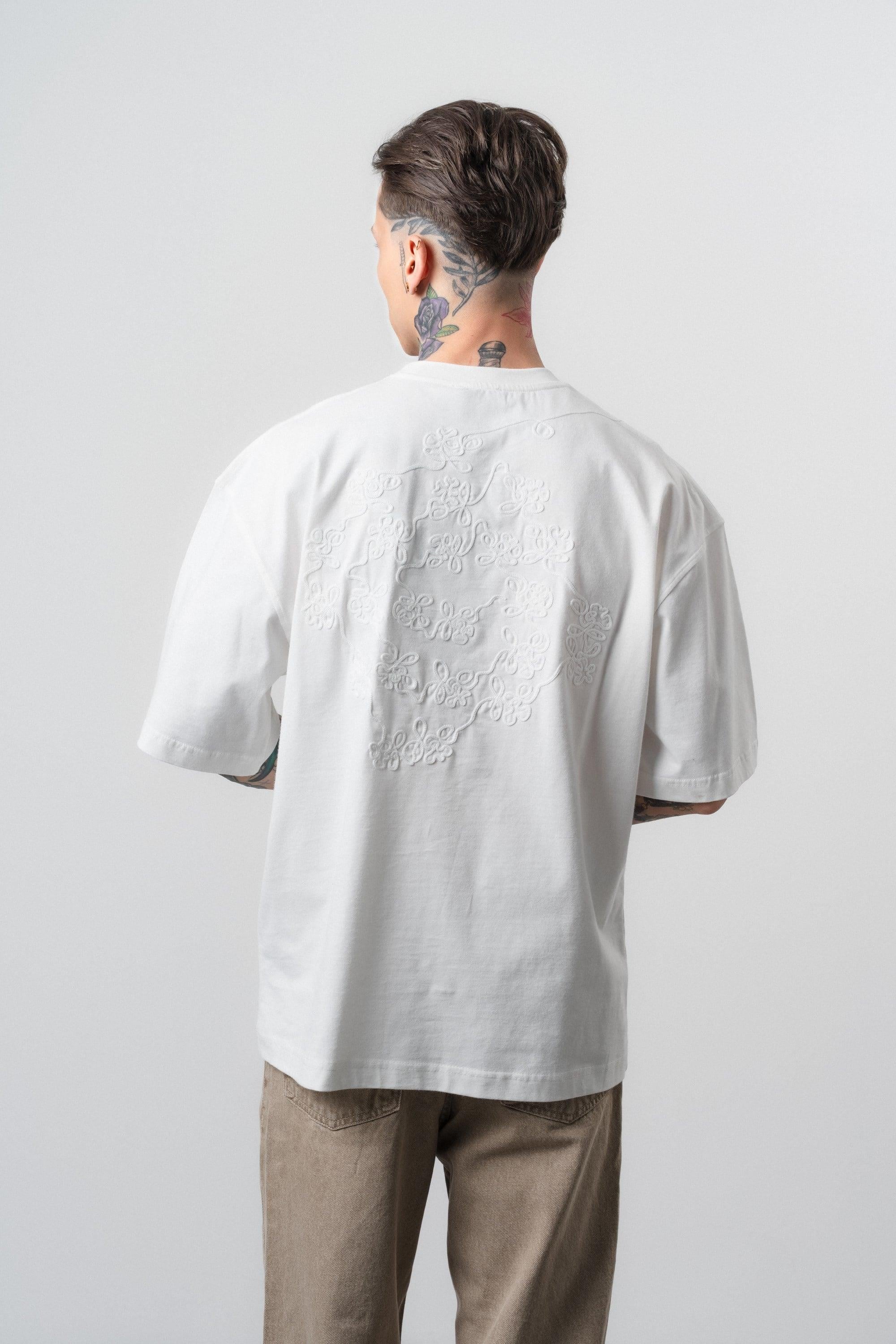 Route Etnik Nakış Oversize Tshirt