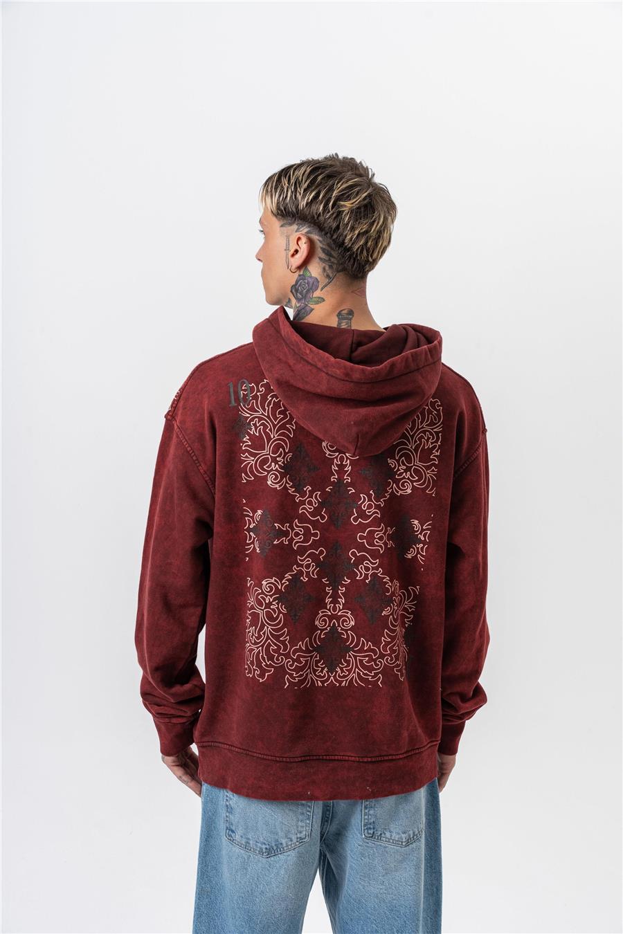 Washed 10 Oversize Hoodie Model