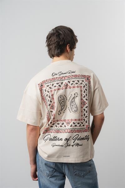 Bandana State Baskılı Oversize Tshirt