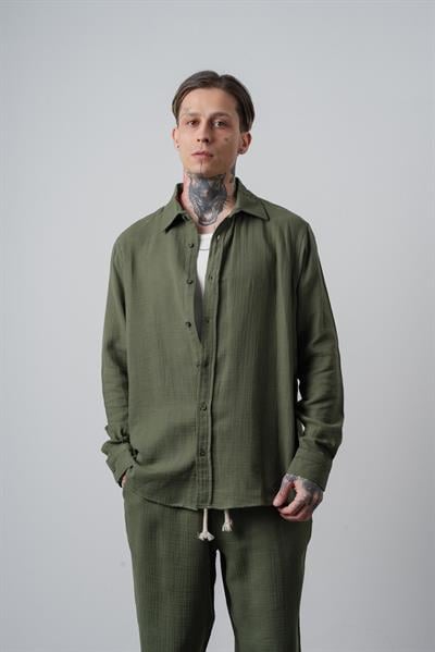 Müslin Kumaş Oversize Gömlek