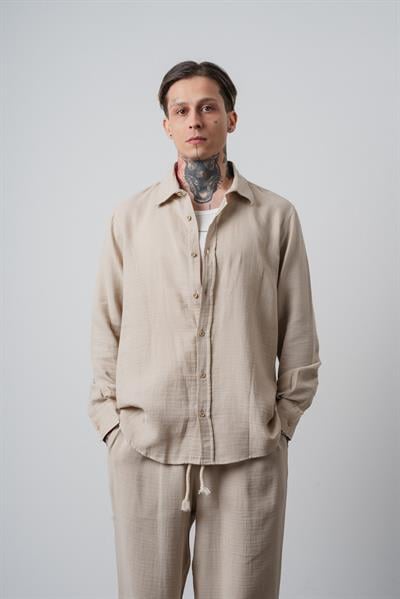 Müslin Kumaş Oversize Gömlek