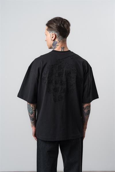 Route Etnik Nakış Oversize Tshirt