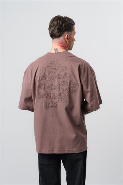 Route Etnik Nakış Oversize Tshirt
