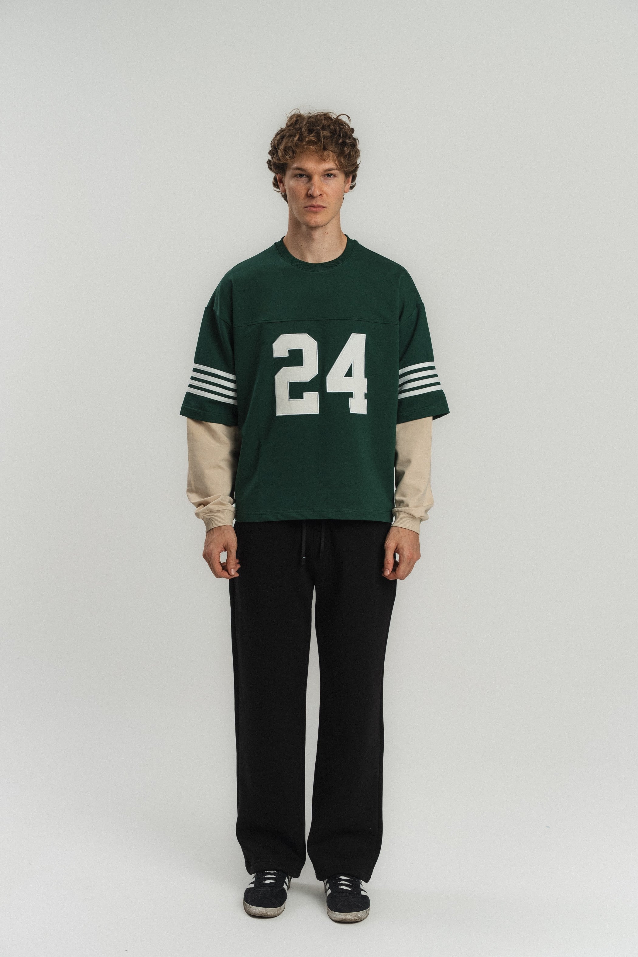 24 Ek Kollu Box Oversize Erkek Sweatshirt
