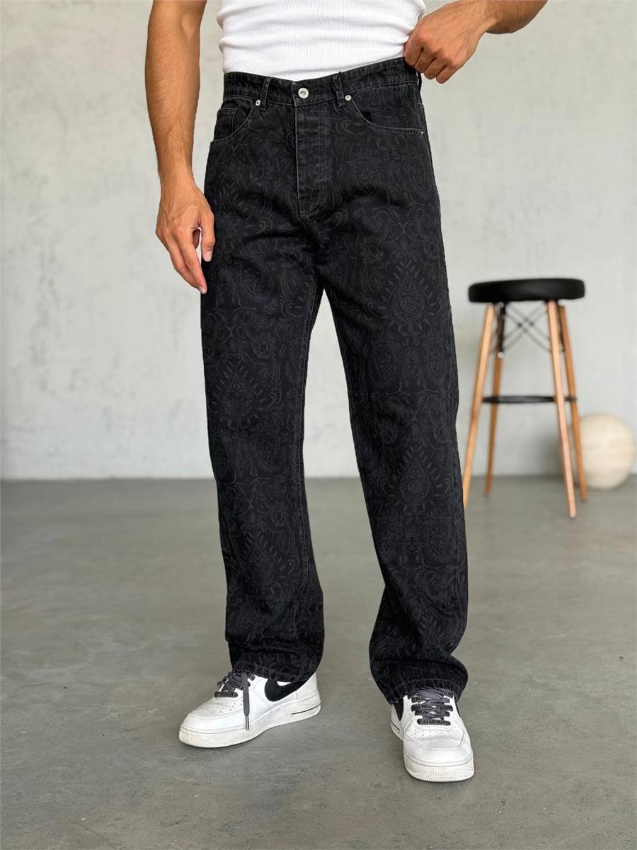 Baggy Antrasit Desenli Premium Seri Jean