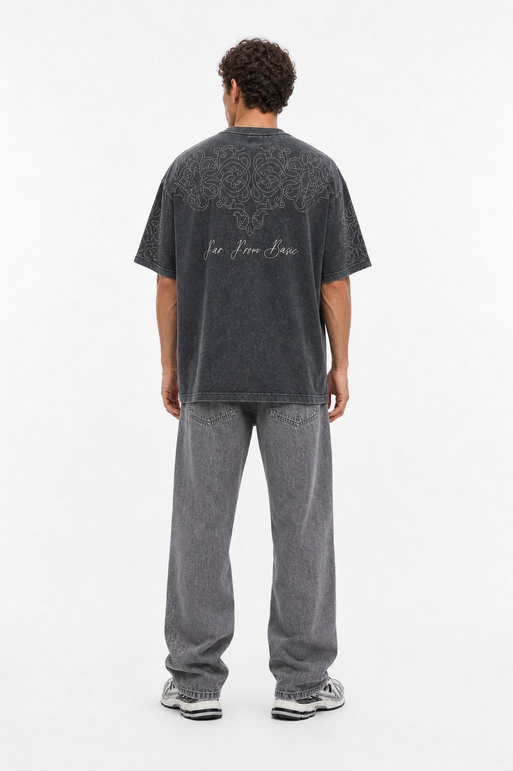 FFB Nakış Görünümlü Oversize Tshirt