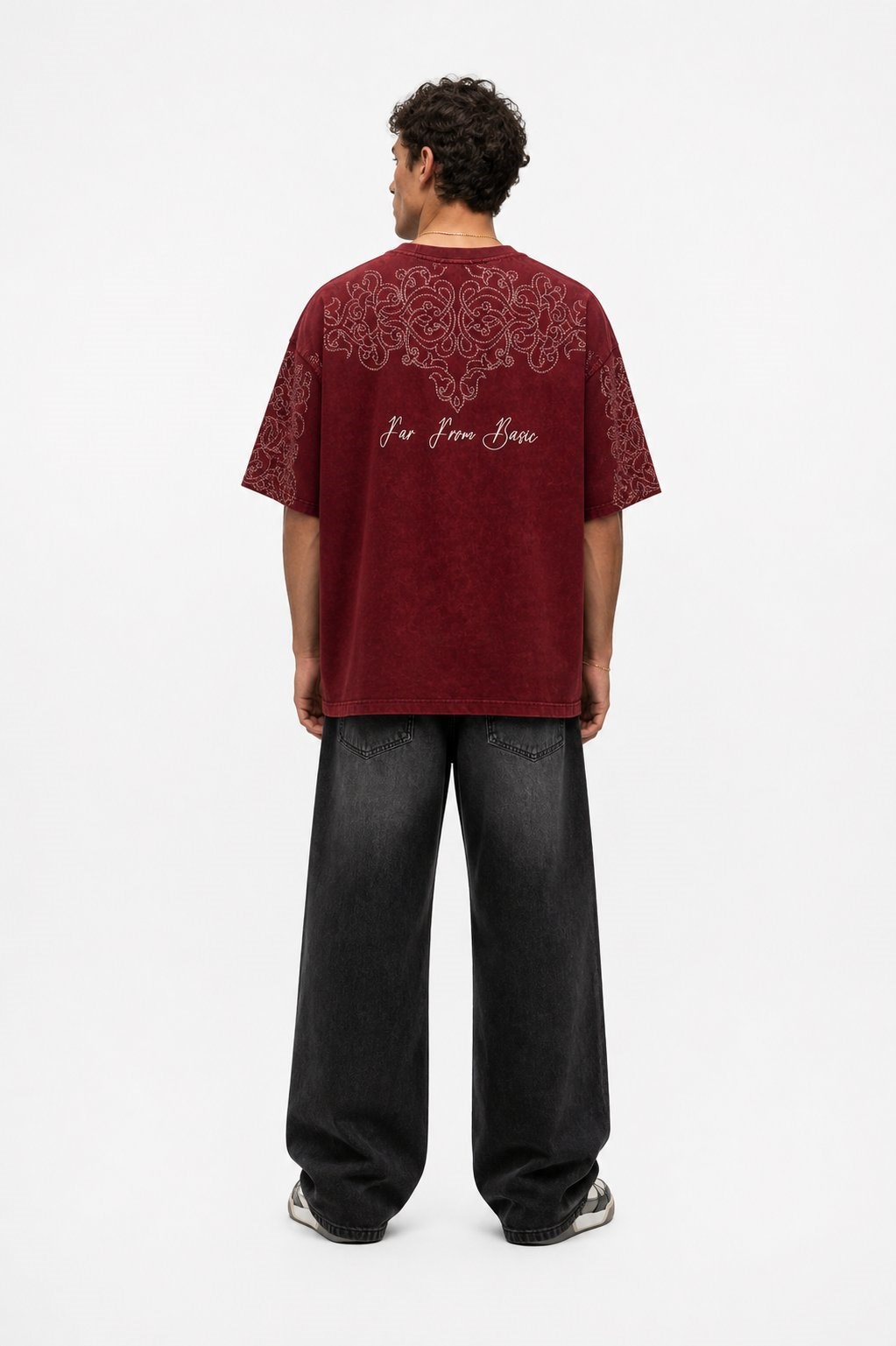 FFB Nakış Görünümlü Oversize Tshirt