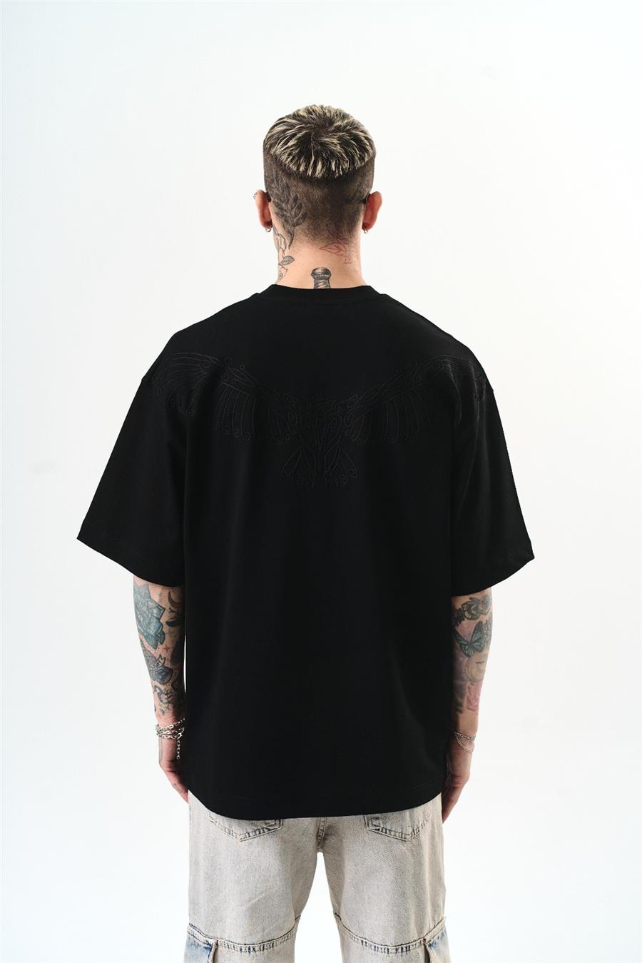 High Nakış Detaylı Oversize T-shirt