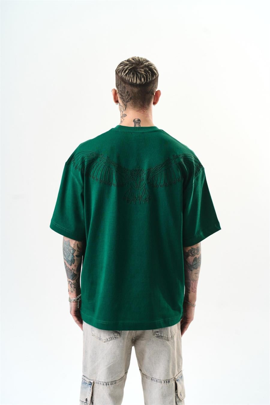 High Nakış Detaylı Oversize T-shirt