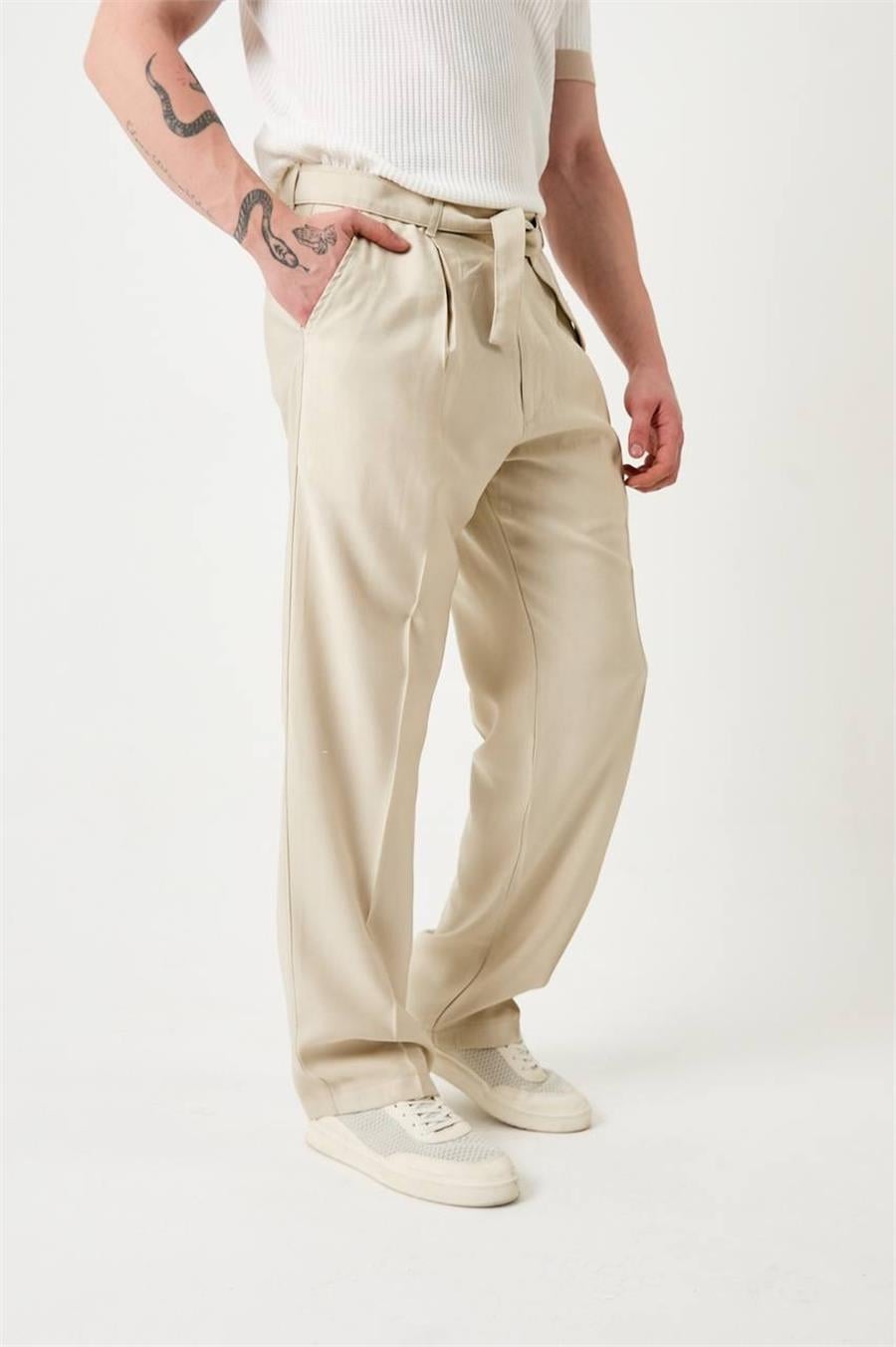 Kemer Detaylı Baggy Pantolon
