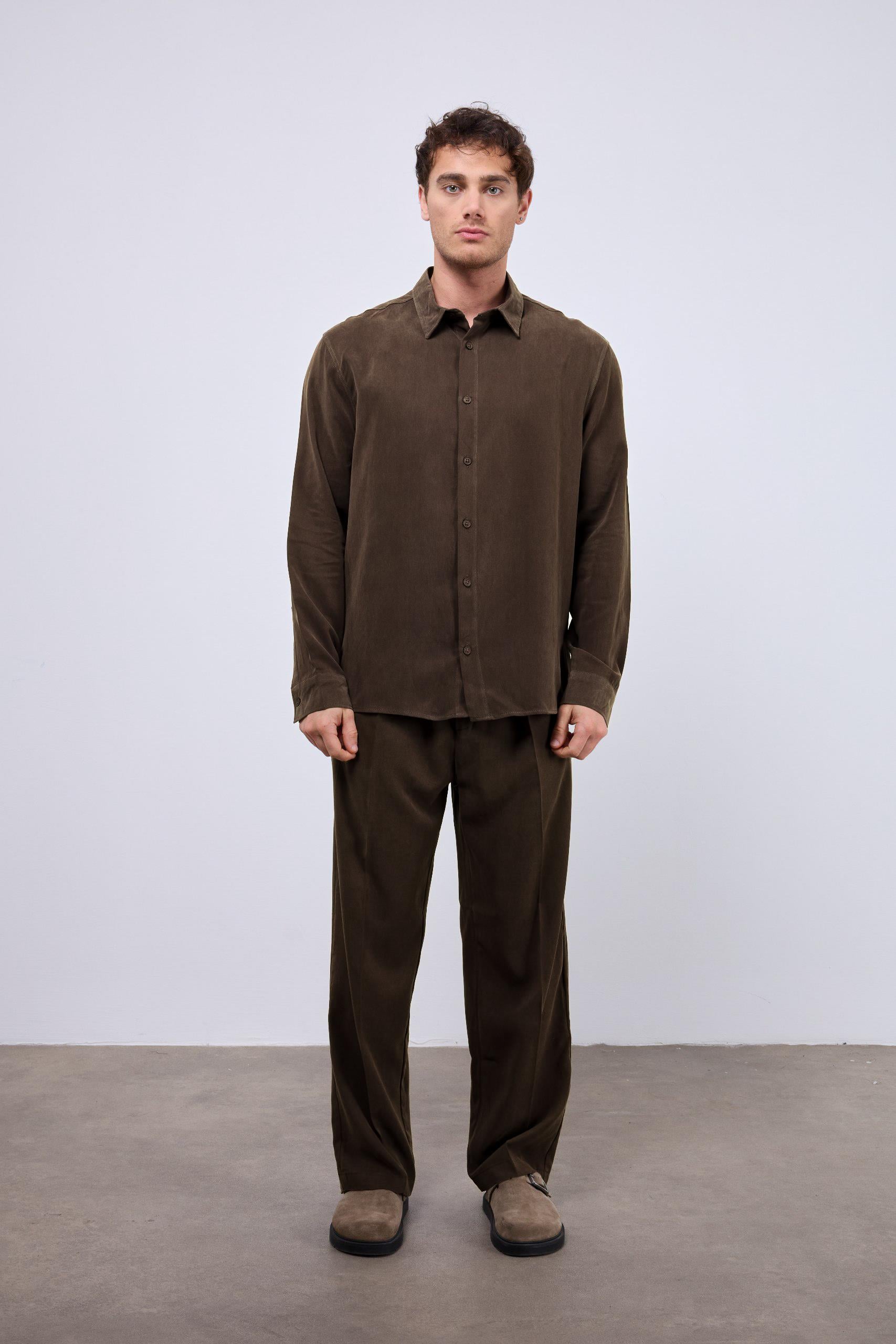 Modal Gömlek Baggy Oversize Takım