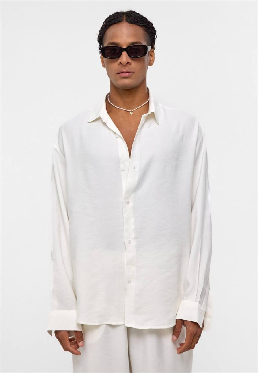 Modal Kumaş Oversize Gömlek