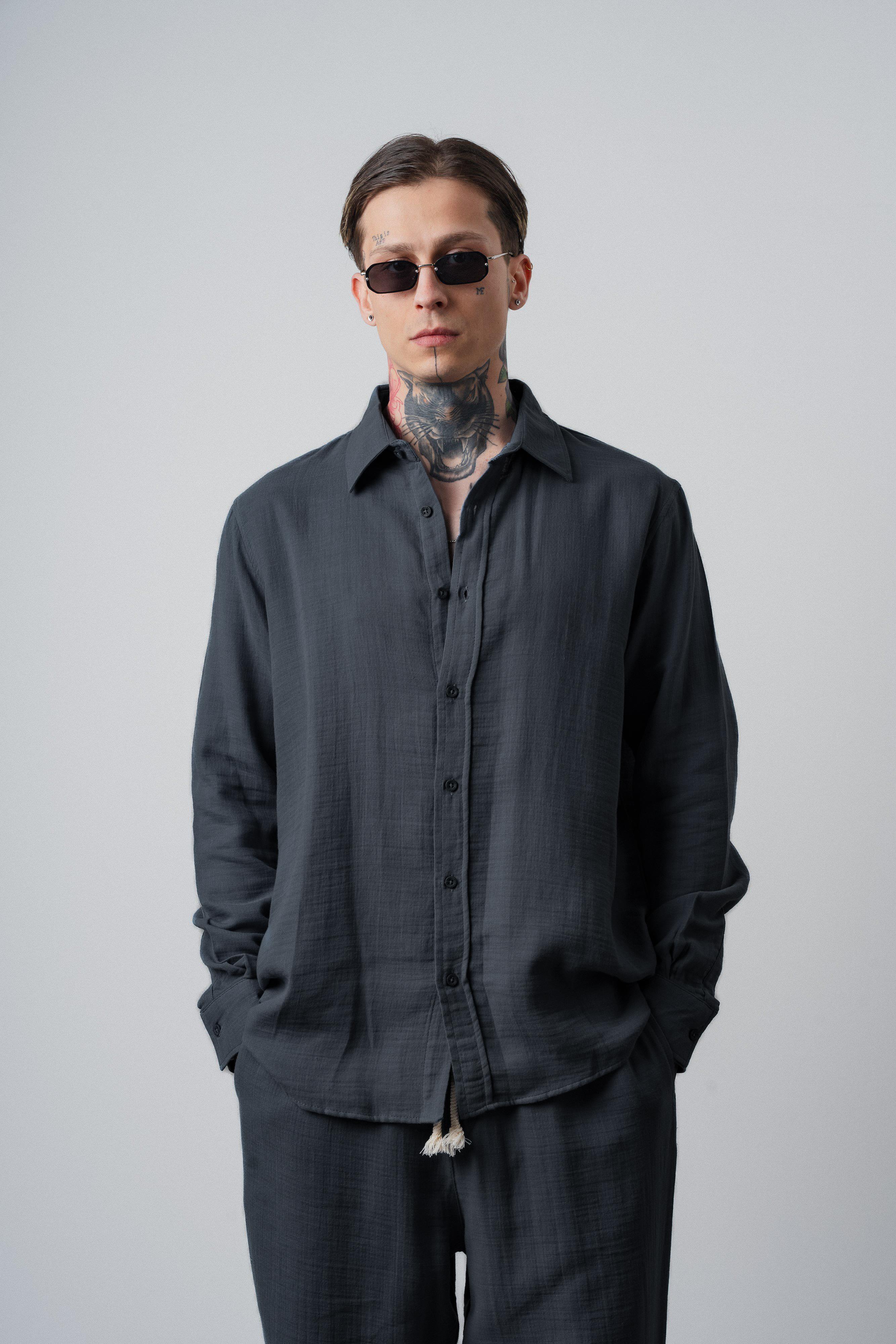 Müslin Kumaş Oversize Gömlek
