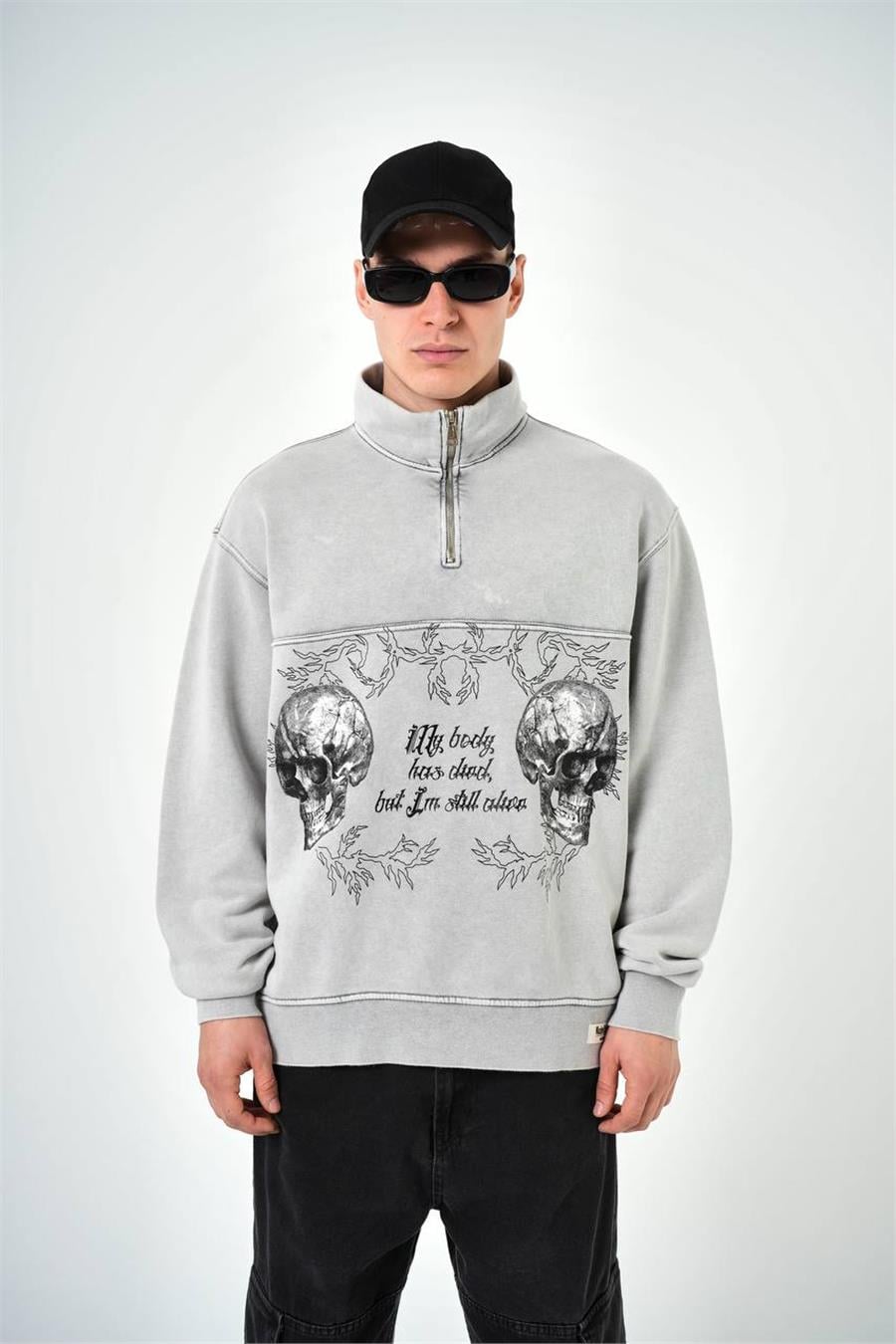 My Body Zip Yaka Oversize Sweatshirt