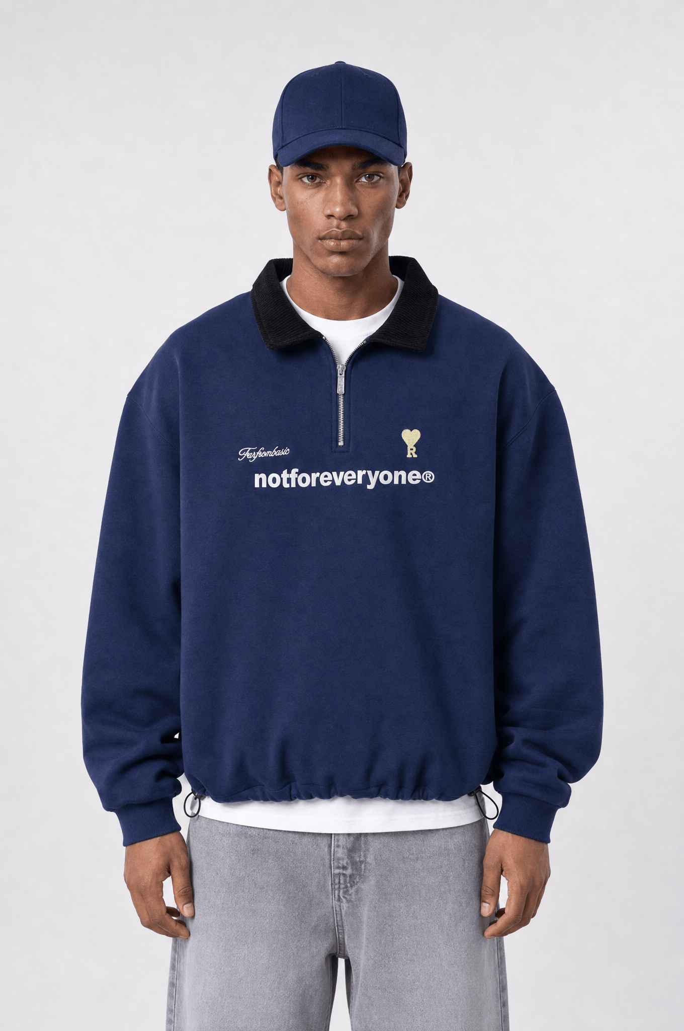 Not For Everyone Fermuarlı Yakalı Sweatshirt