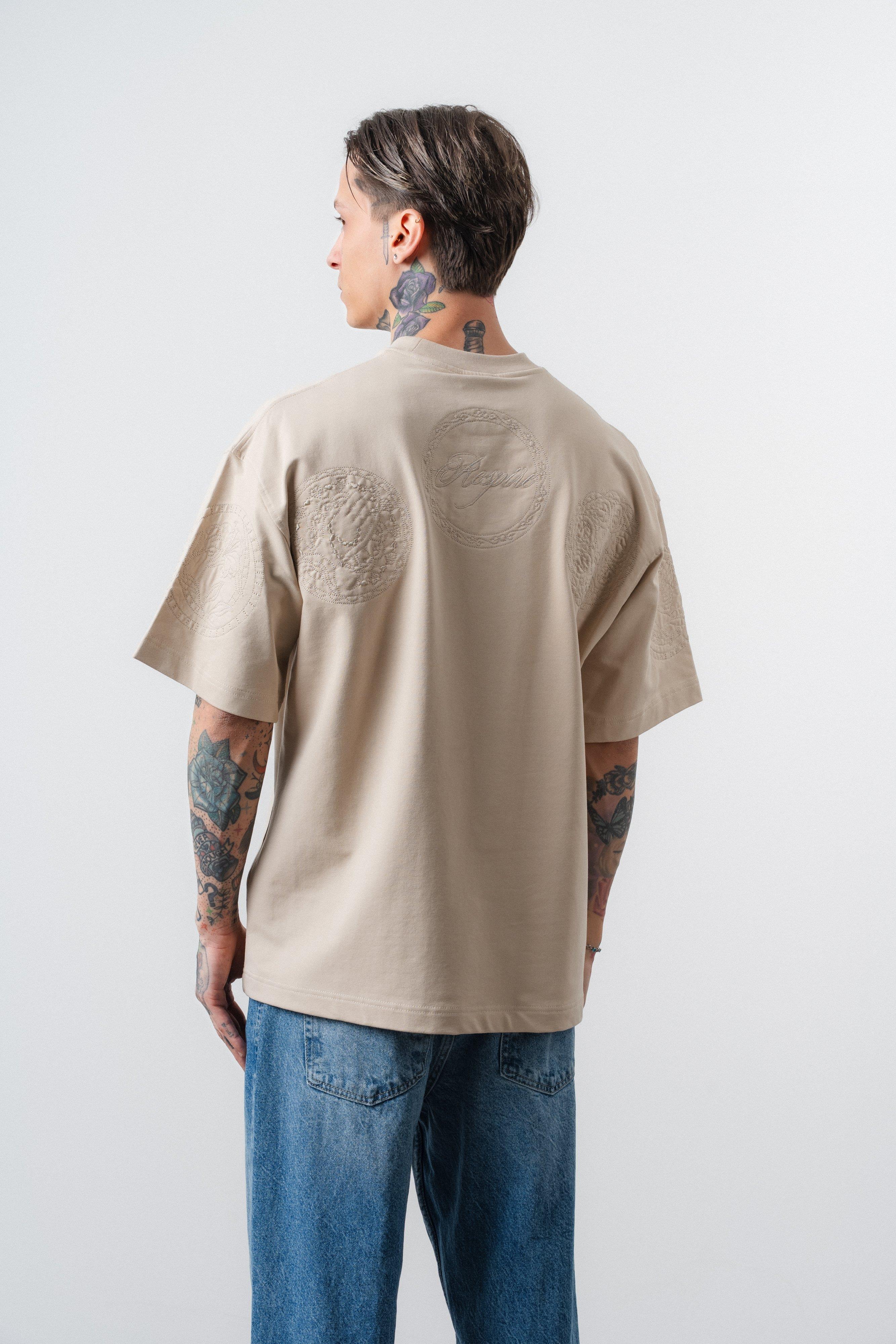 Rosette Nakış Detaylı Oversize Tshirt