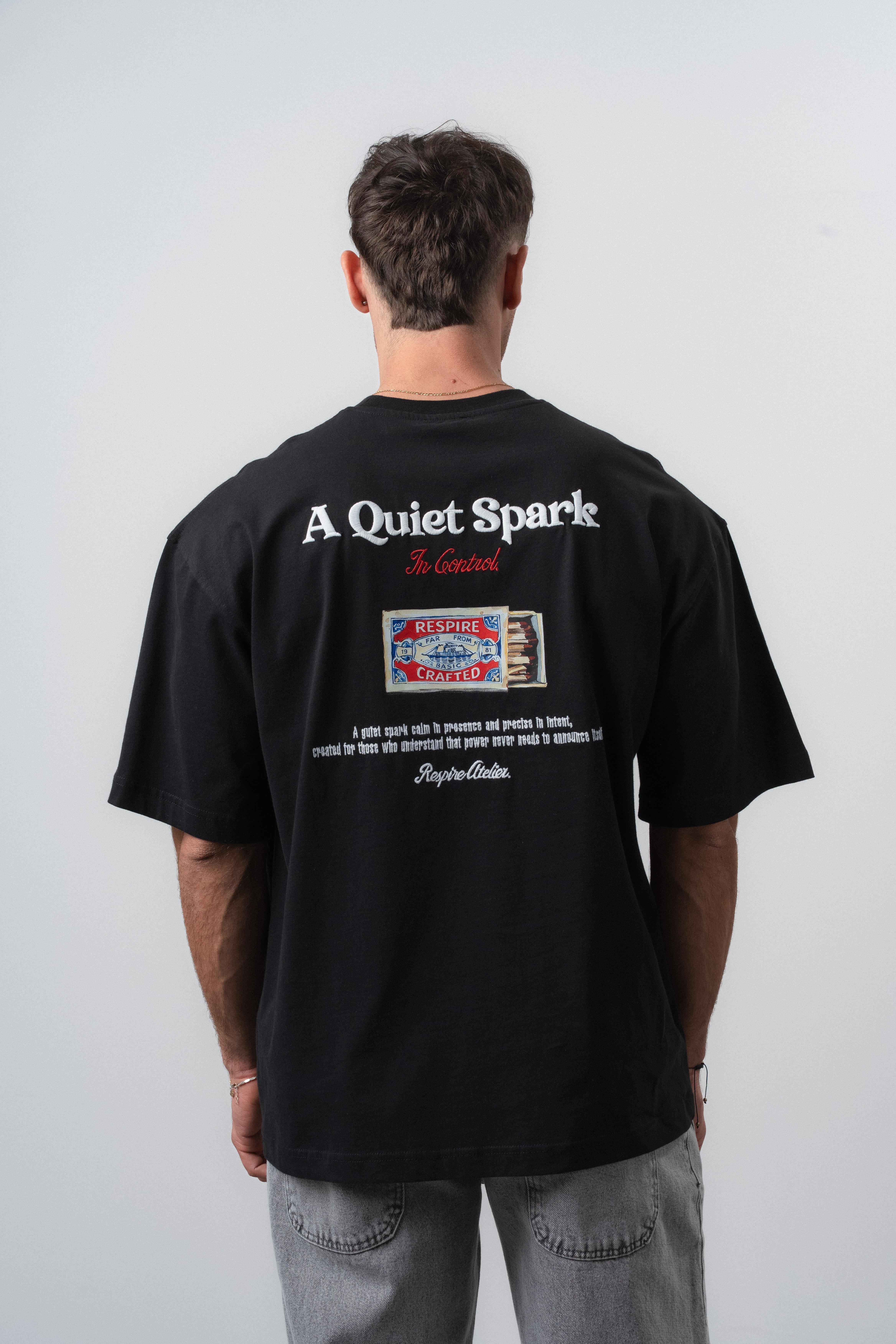 Spark Nakış Baskı Oversize Tshirt
