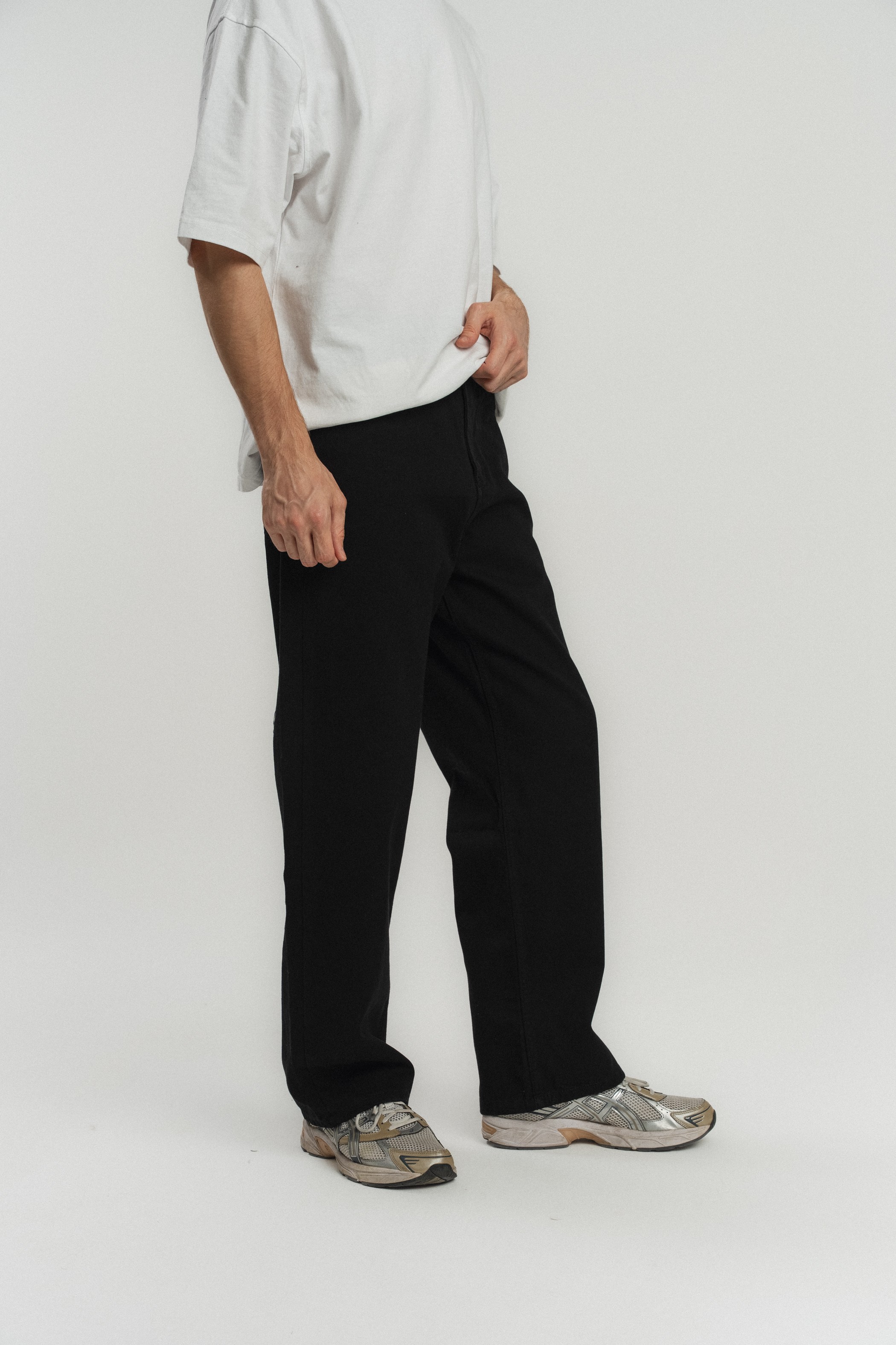 Süper Baggy Tam Siyah Denim