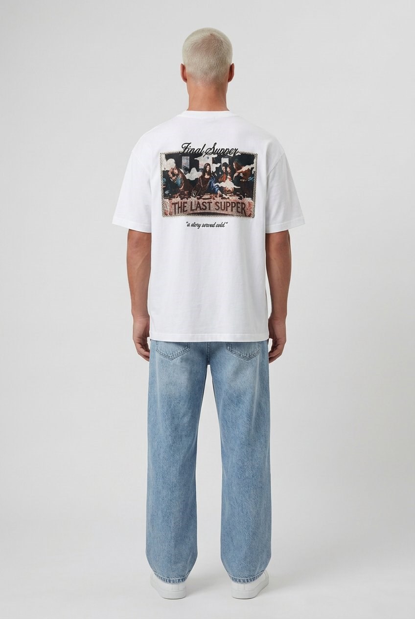 The Last Supper Kadife Penç Oversize Tshirt