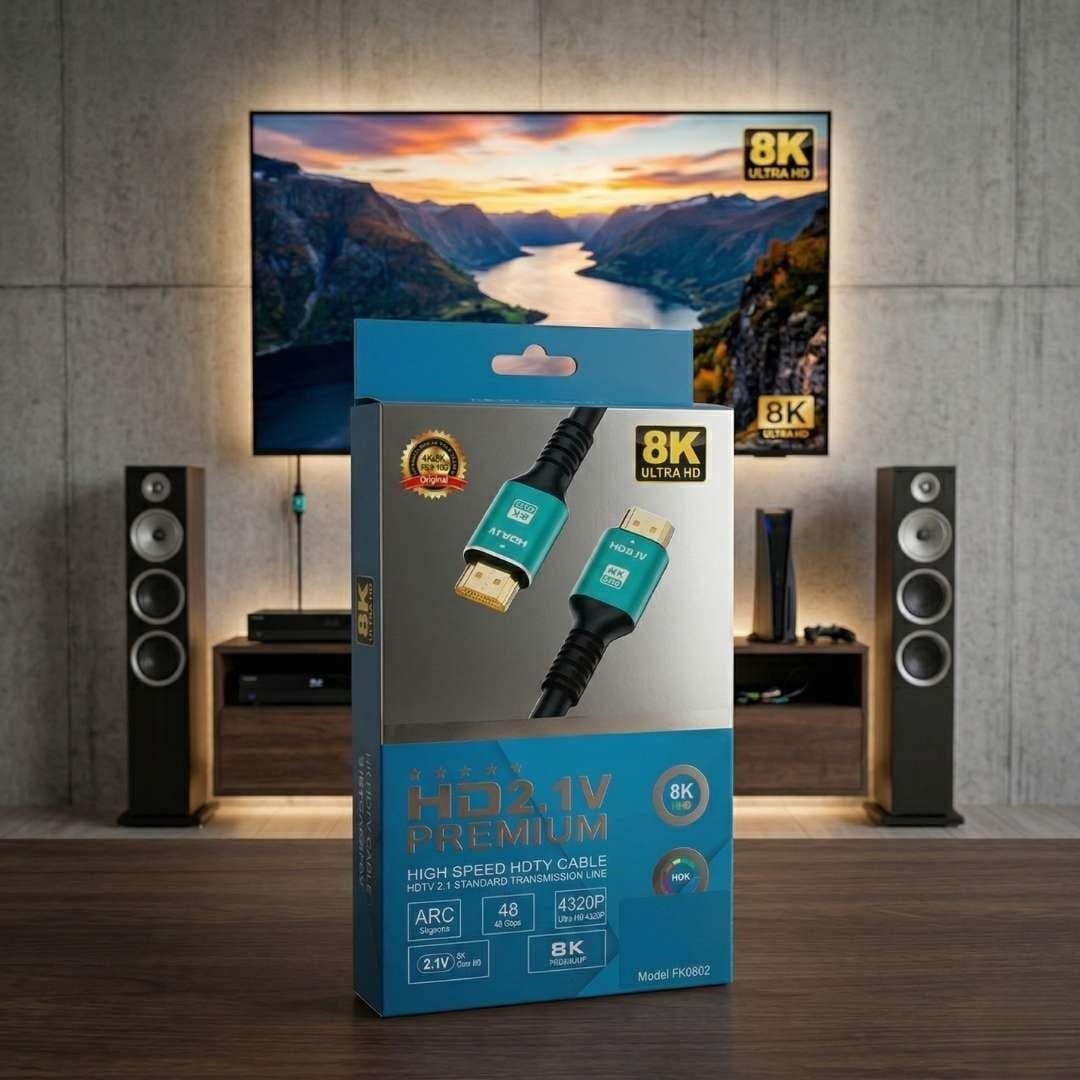 MundesTech 5 Metre HDMI 2.1 Kablo - 8K 60Hz / 4K 120Hz Ultra High Speed 48Gbps