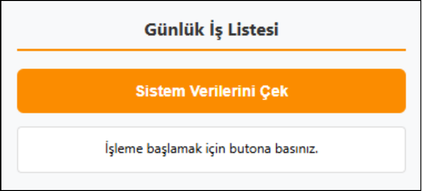 Sistem verilerini çek butonu