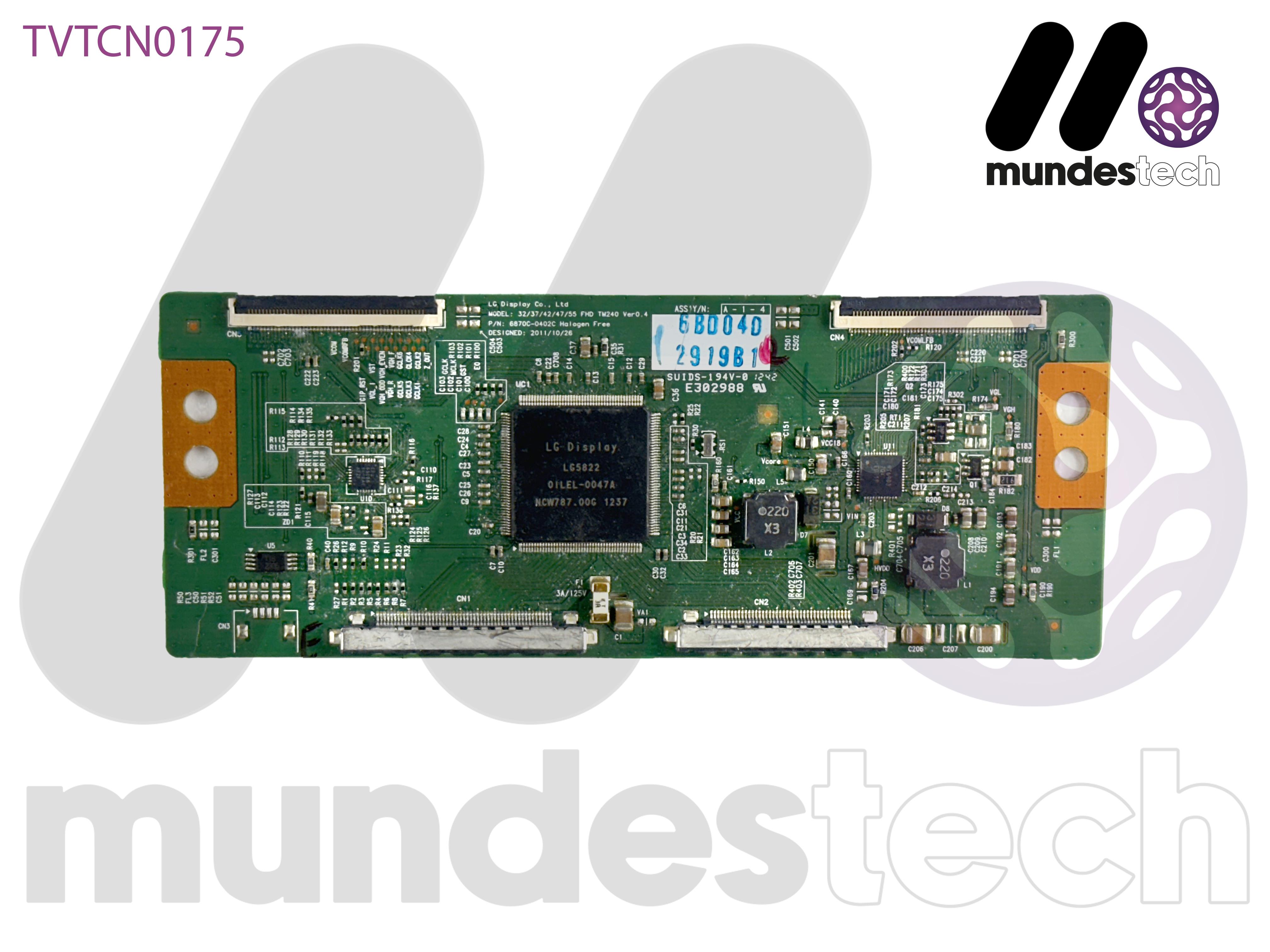 LG | P/N: 6870C-0402C, LC420EUD-SEF2 | 42 Inch Tcon Board