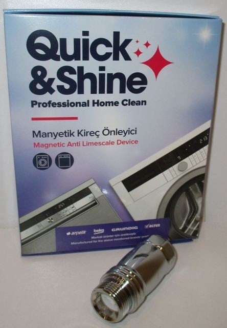Quick&Shine Manyetik Kireç Önleyici S - Çamaşır ve Bulaşık Makinesi Kireç Önleyici Filtre | Orijinal