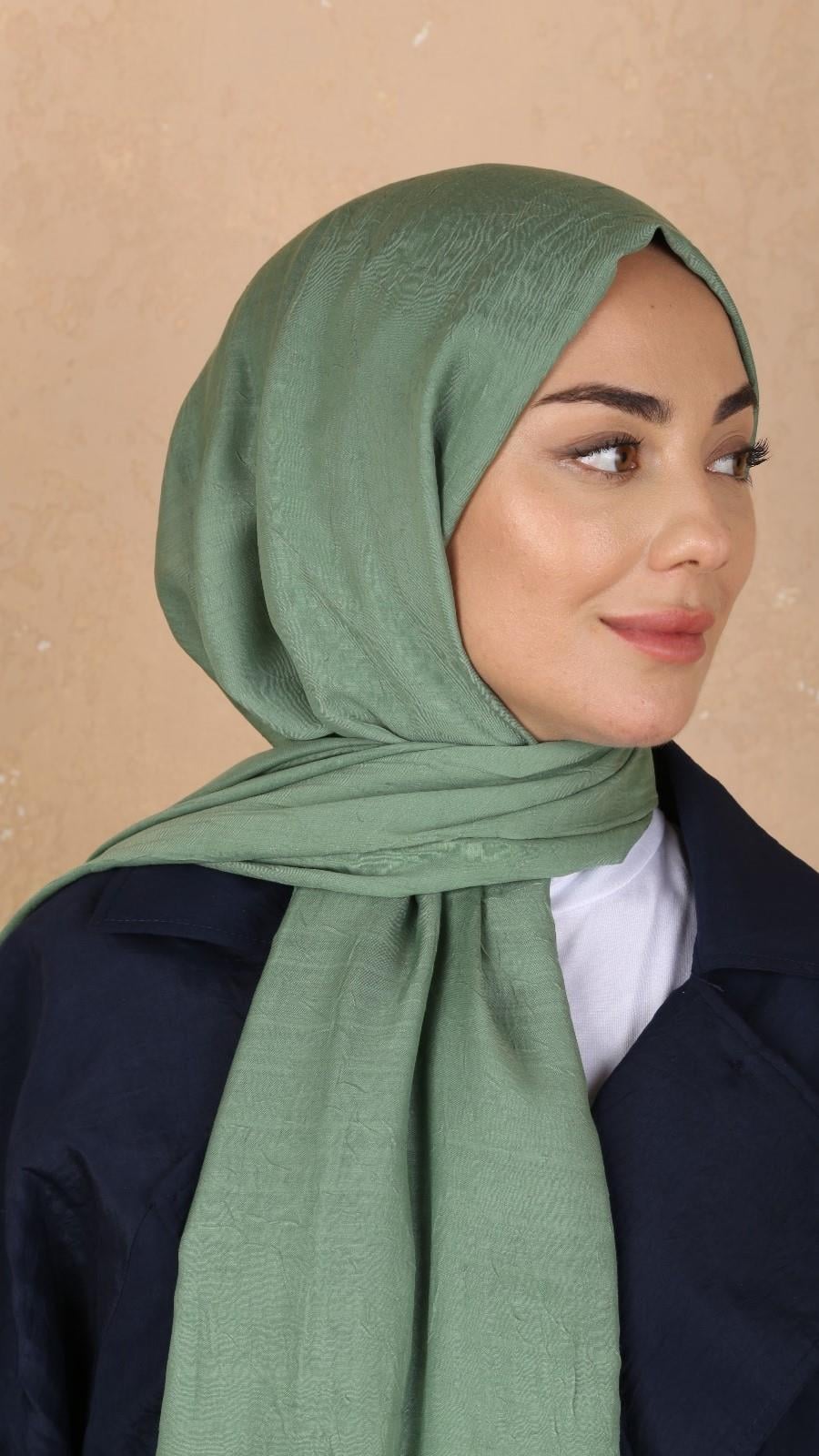 Bambu Kraş Şal Çam Yeşili-12