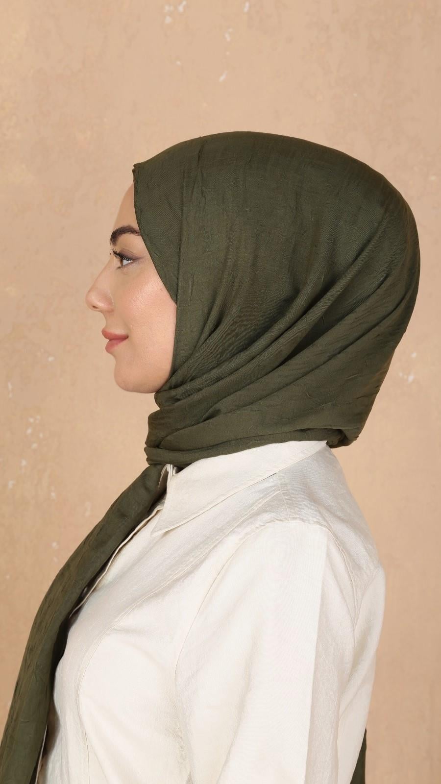 Bambu Kraş Şal Haki Yeşili-10