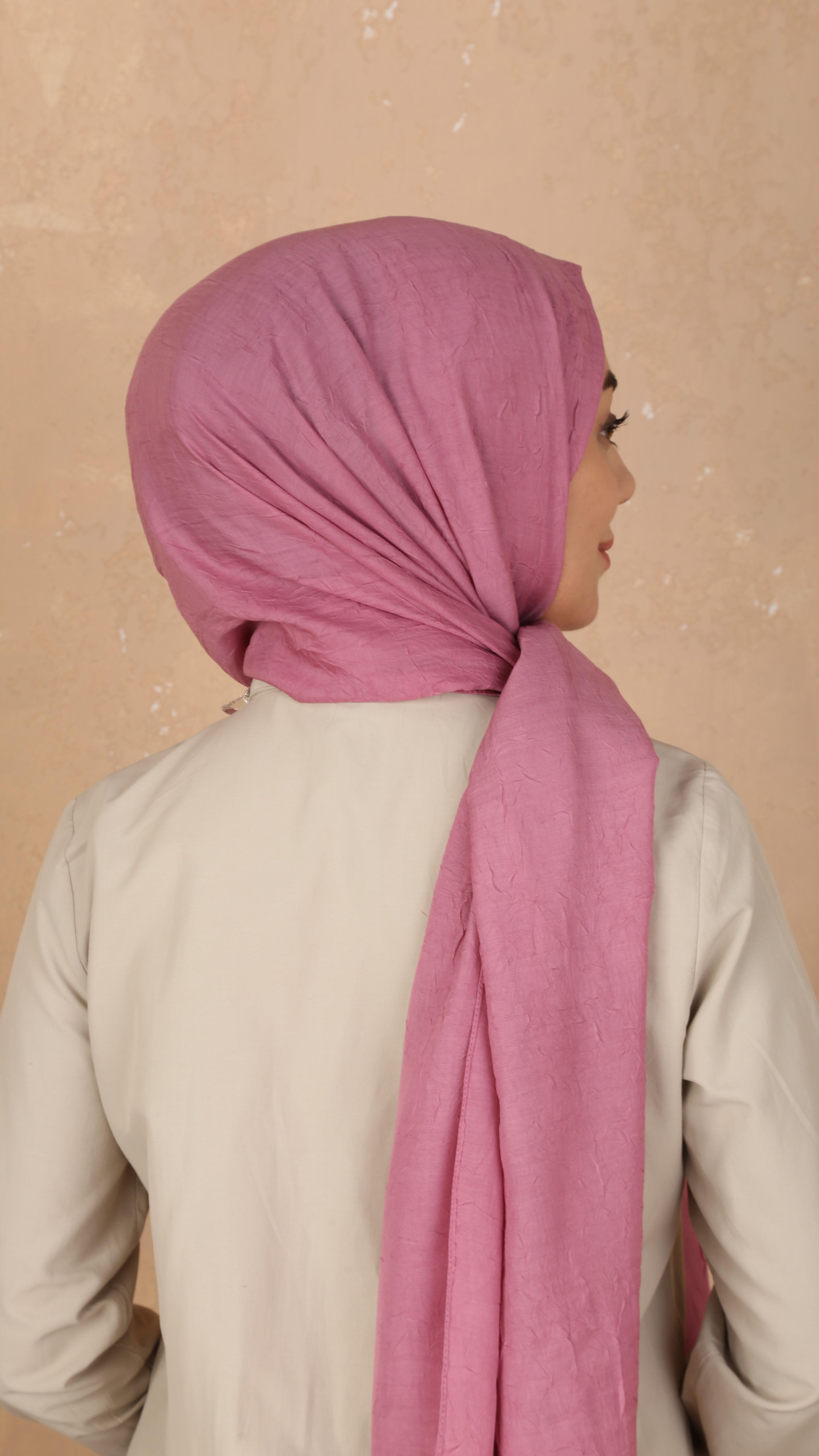 Bambu Kraş Şal Koyu Pembe-31