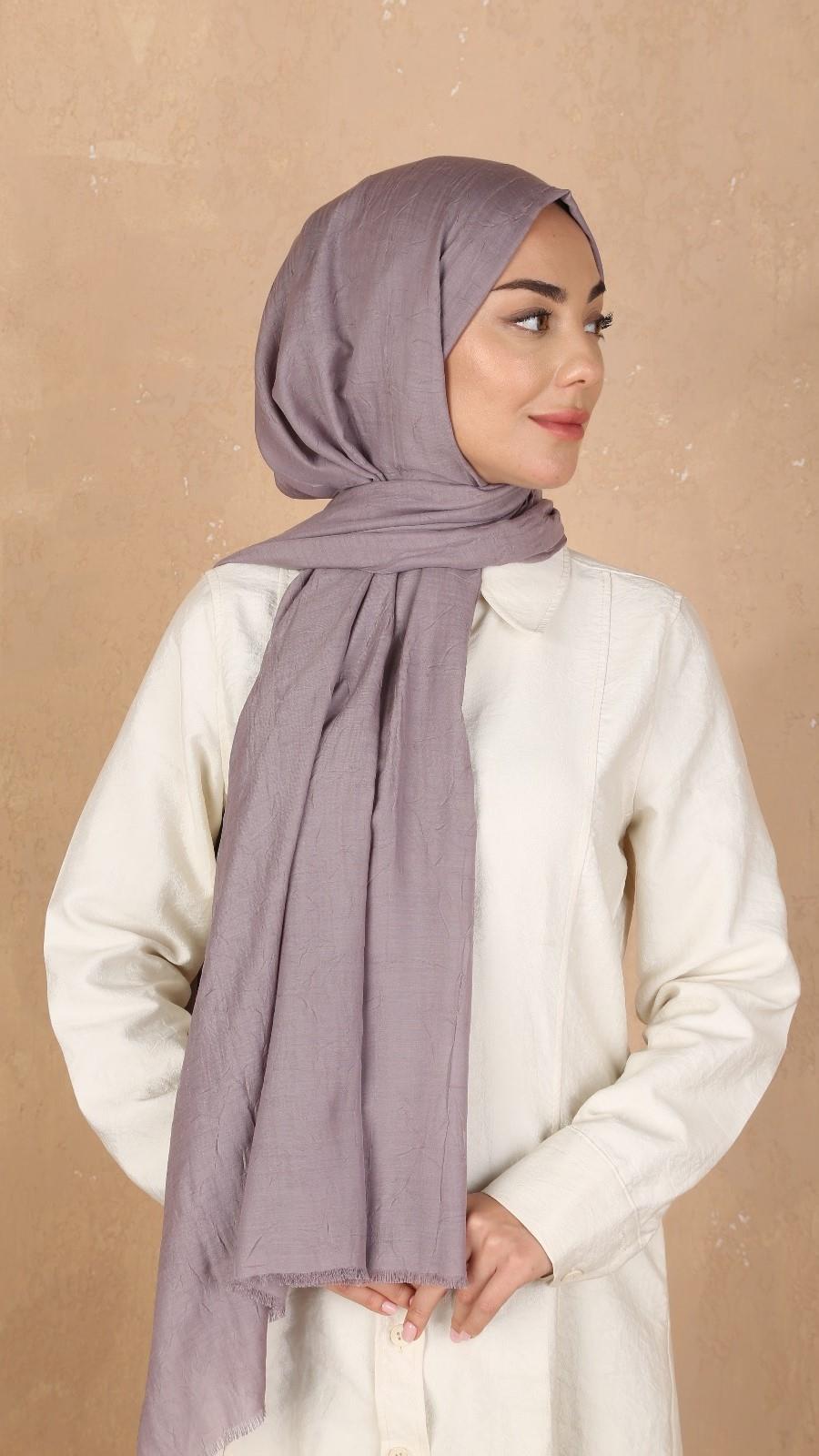 Bambu Kraş Şal Leylak-33