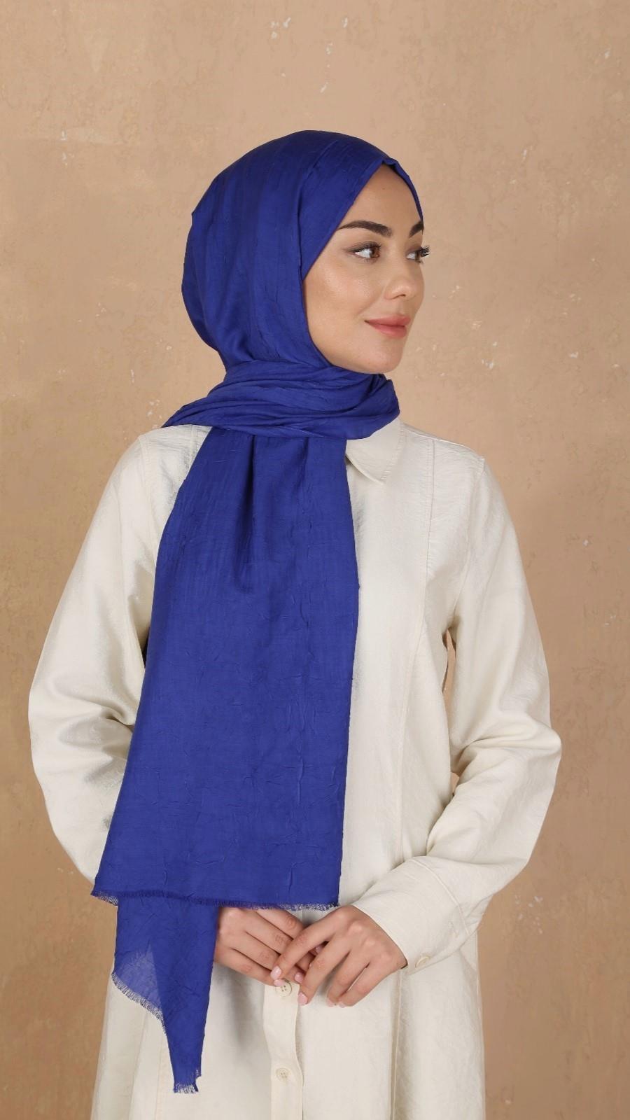 Bambu Kraş Şal Morcivert-42