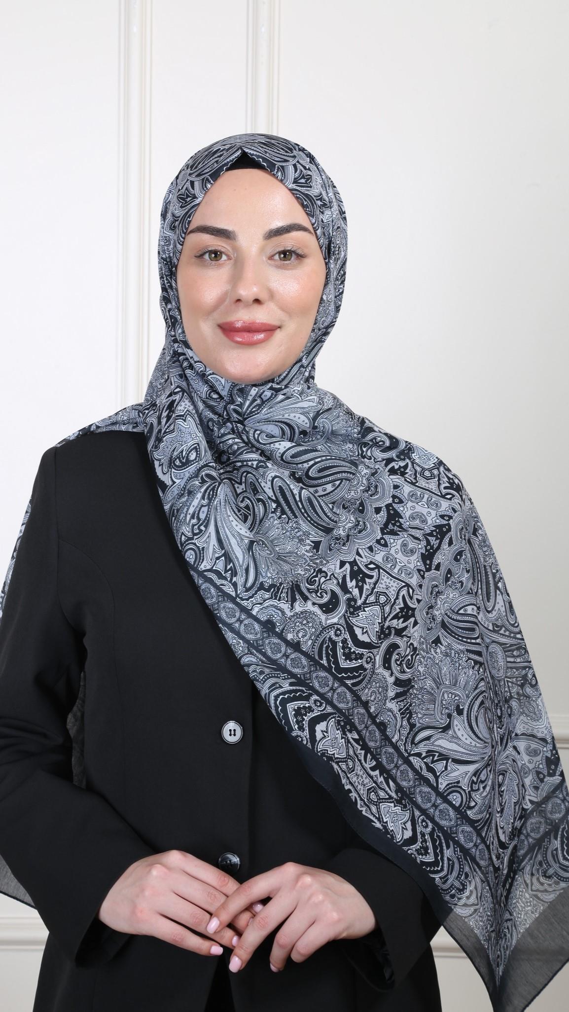 Desenli Pamuk Vual Şal