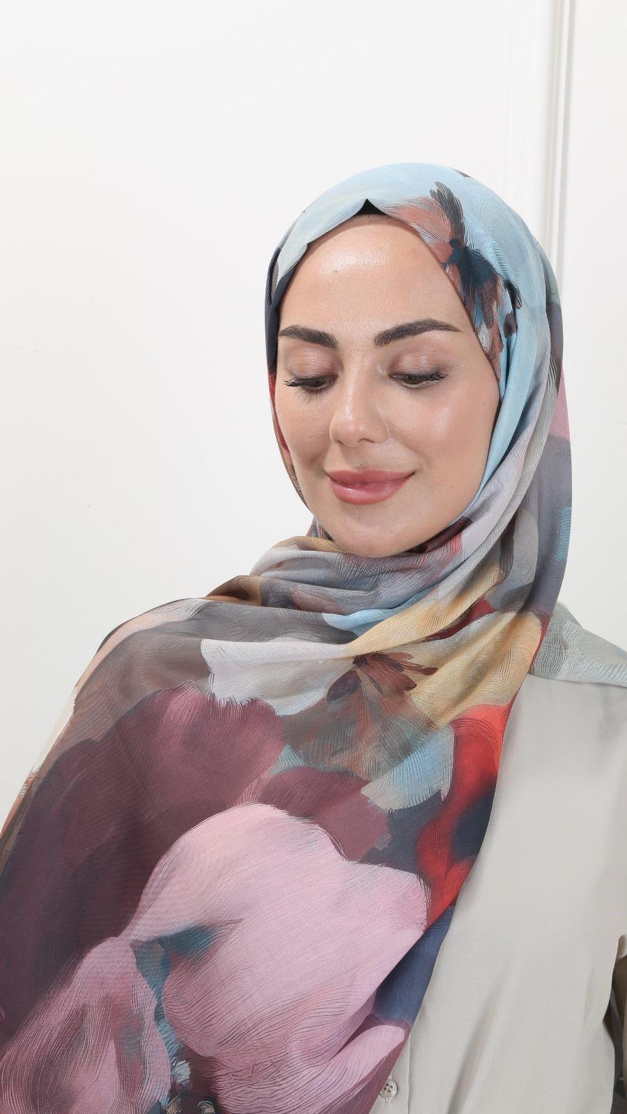 Desenli Pamuk Vual Şal Siyah-7