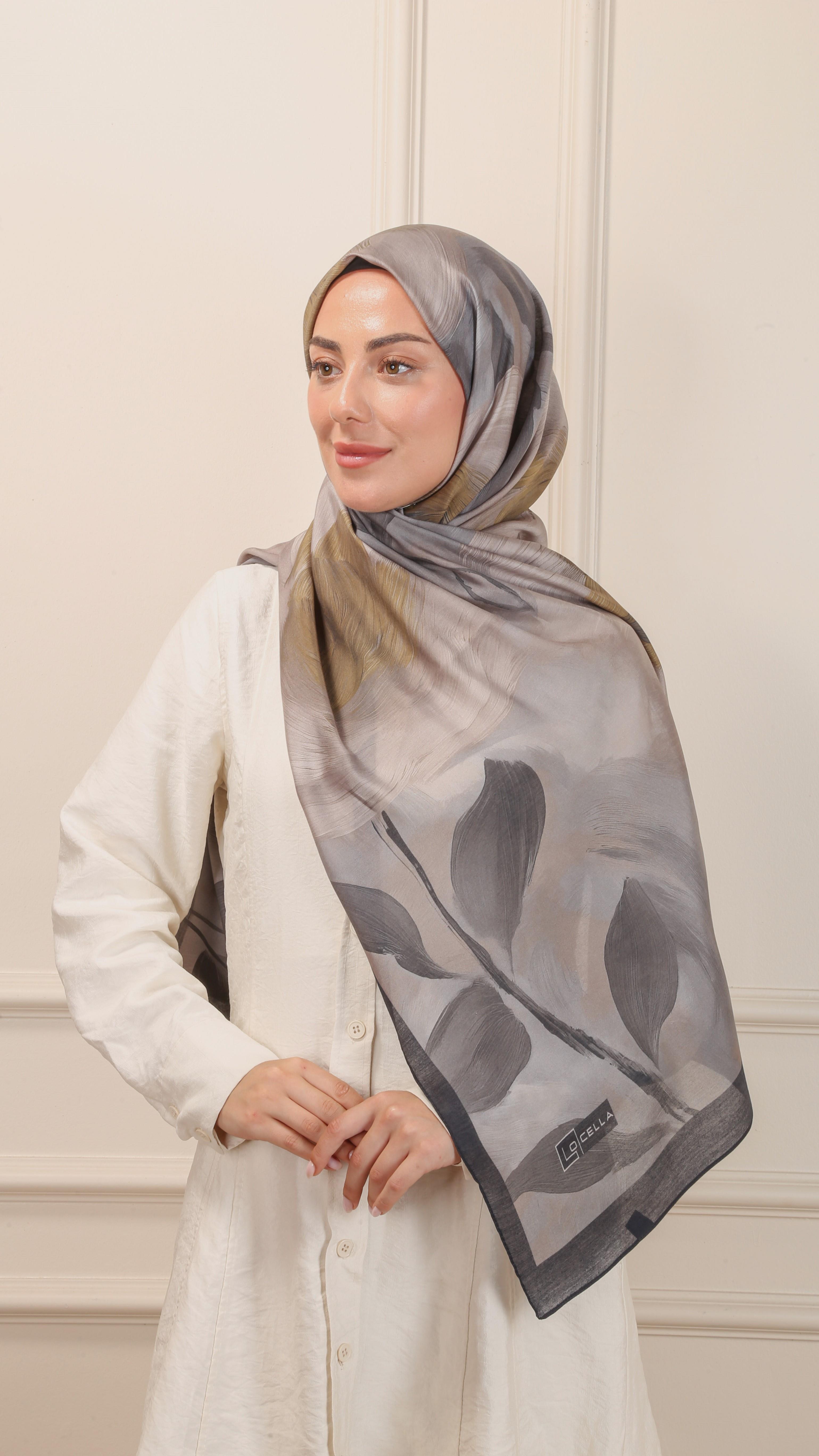 Locella Desenli Modal Şal Siyah-6